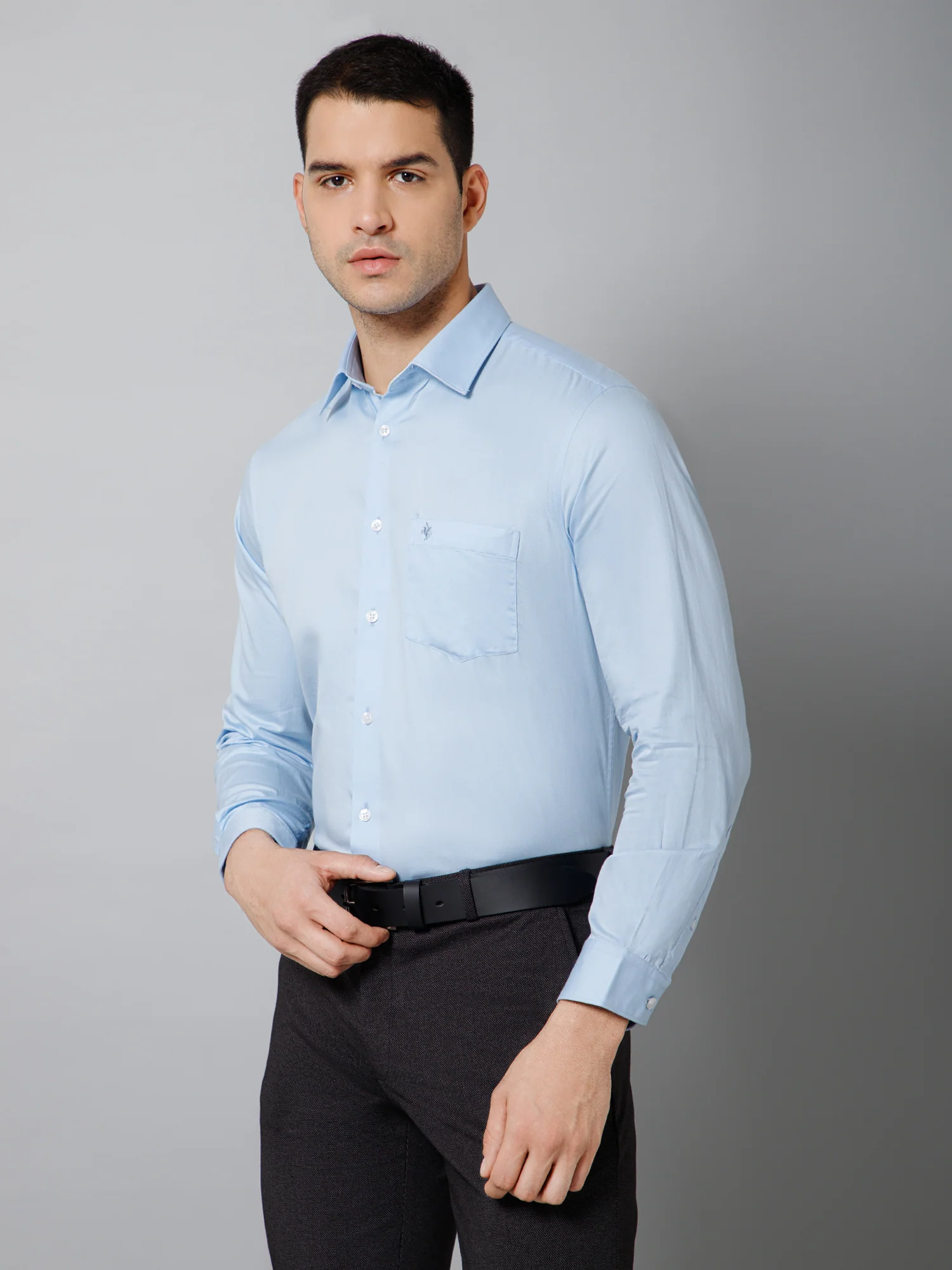 Formal Shirt for Men l Breathable & Soft with Color Fastness Regular Fit Spread Collar Neck Cotton Fabric Solid Pattern - Image 2