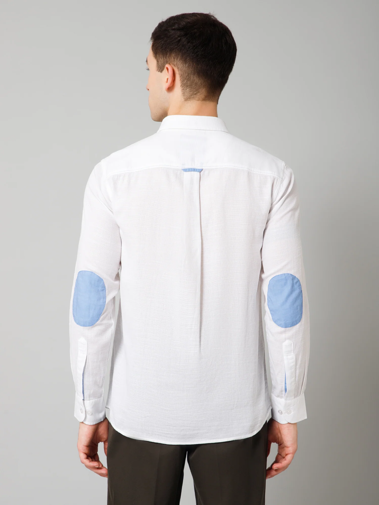 Casual Shirt for Men | Breathable & Soft with Color Fastness Regular Fit Spread Collar Neck Cotton Fabric Self Design Pattern - Image 4