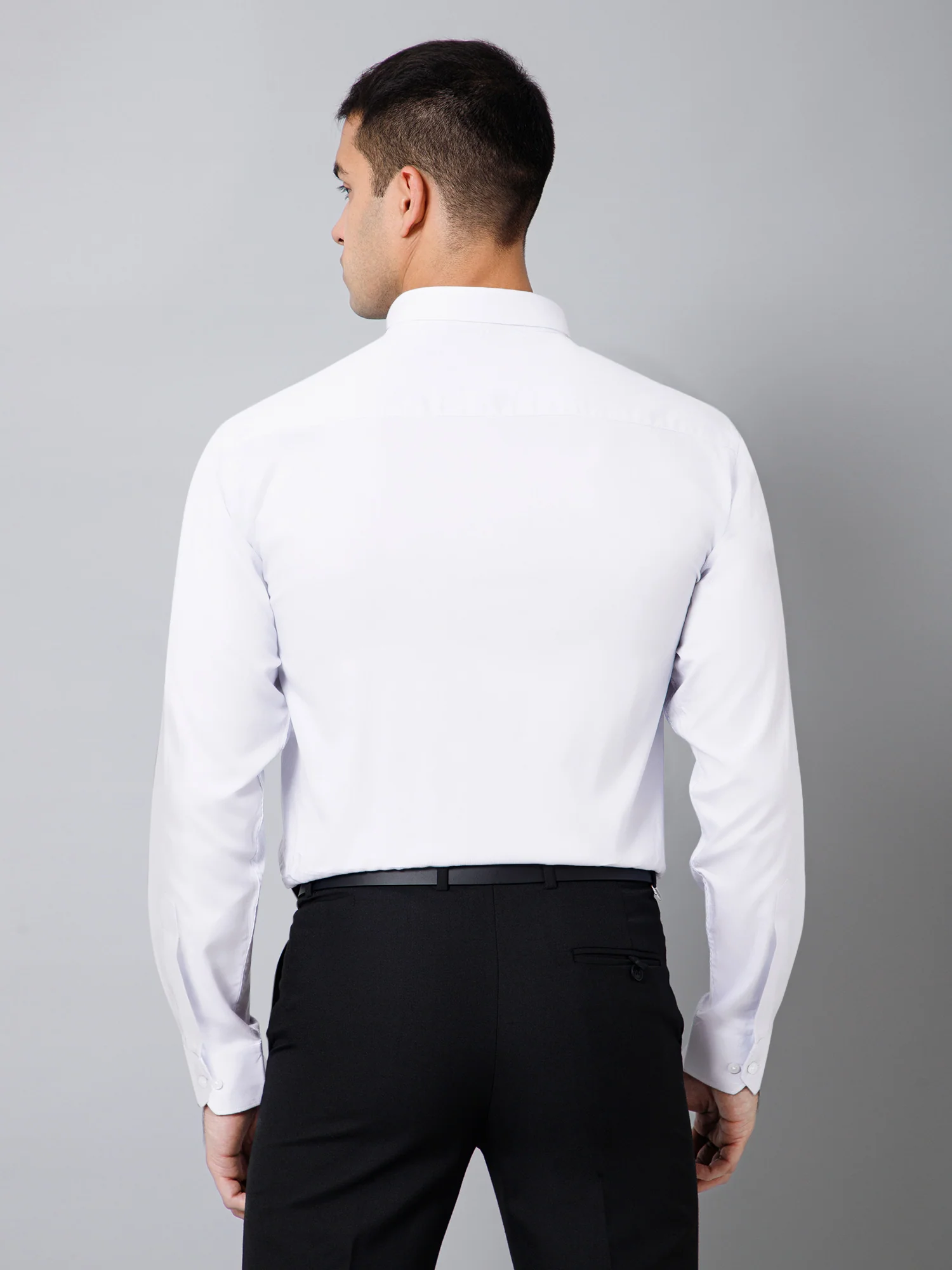 Formal Shirt for Men l Breathable & Soft with Color Fastness Regular Fit Spread Collar Neck Cotton Fabric Solid Pattern - Image 4