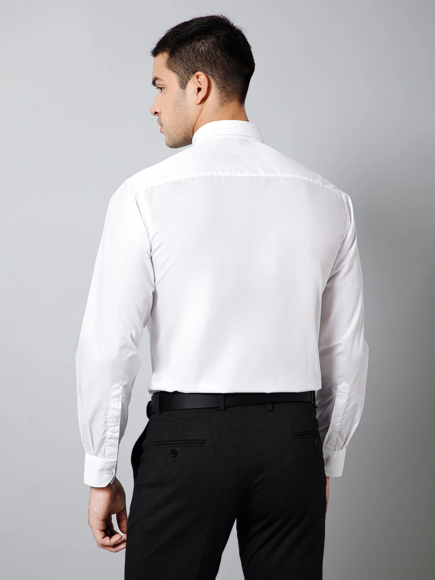 Formal Shirt for Men l Breathable & Soft with Color Fastness Regular Fit Spread Collar Neck Cotton Fabric Solid Pattern - Image 4