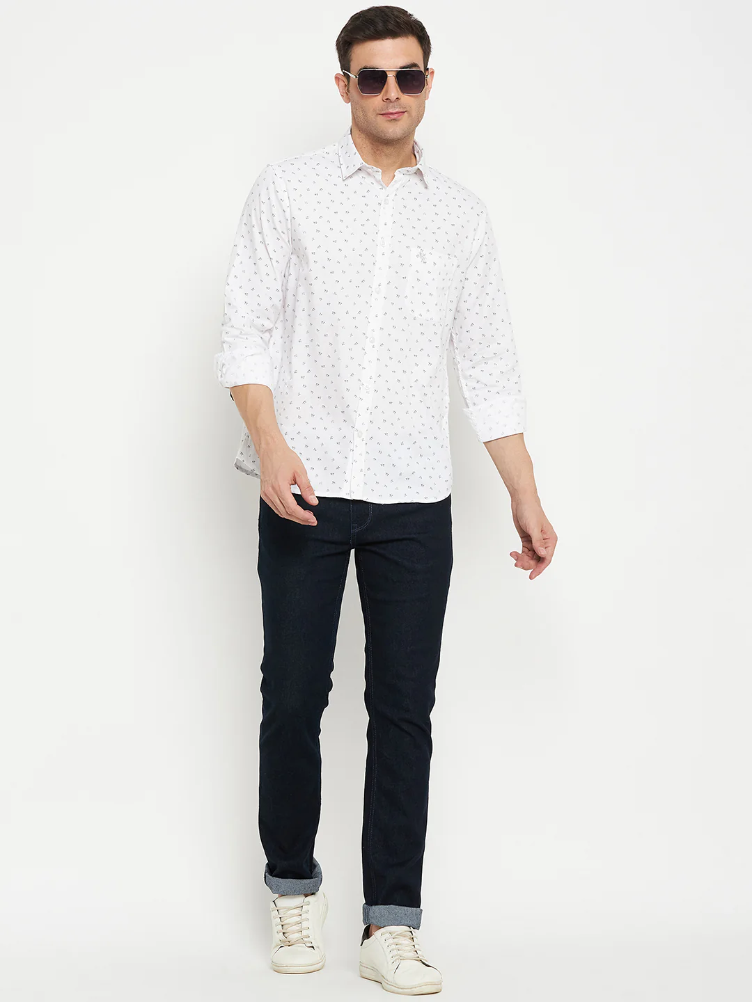 Casual Shirt for Men | Breathable & Soft with Color Fastness Regular Fit Spread Collar Neck Cotton Fabric Printed Pattern - Image 2