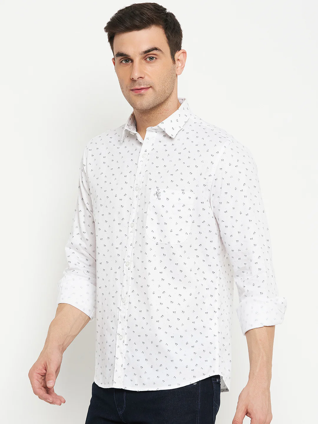 Casual Shirt for Men | Breathable & Soft with Color Fastness Regular Fit Spread Collar Neck Cotton Fabric Printed Pattern - Image 3