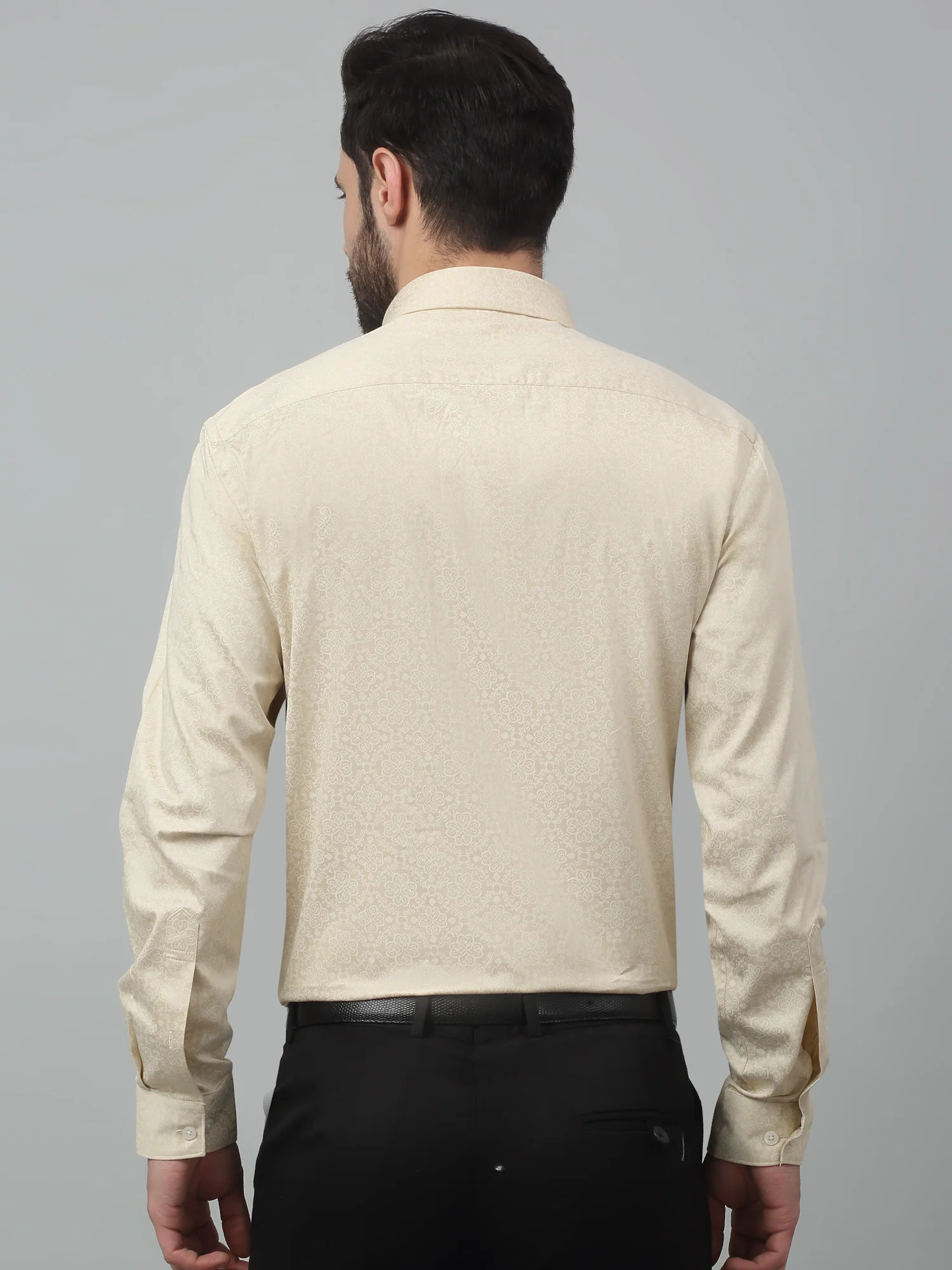 Formal Shirt for Men l Breathable & Soft with Color Fastness Regular Fit Spread Collar Neck Cotton Fabric Printed Pattern - Image 2