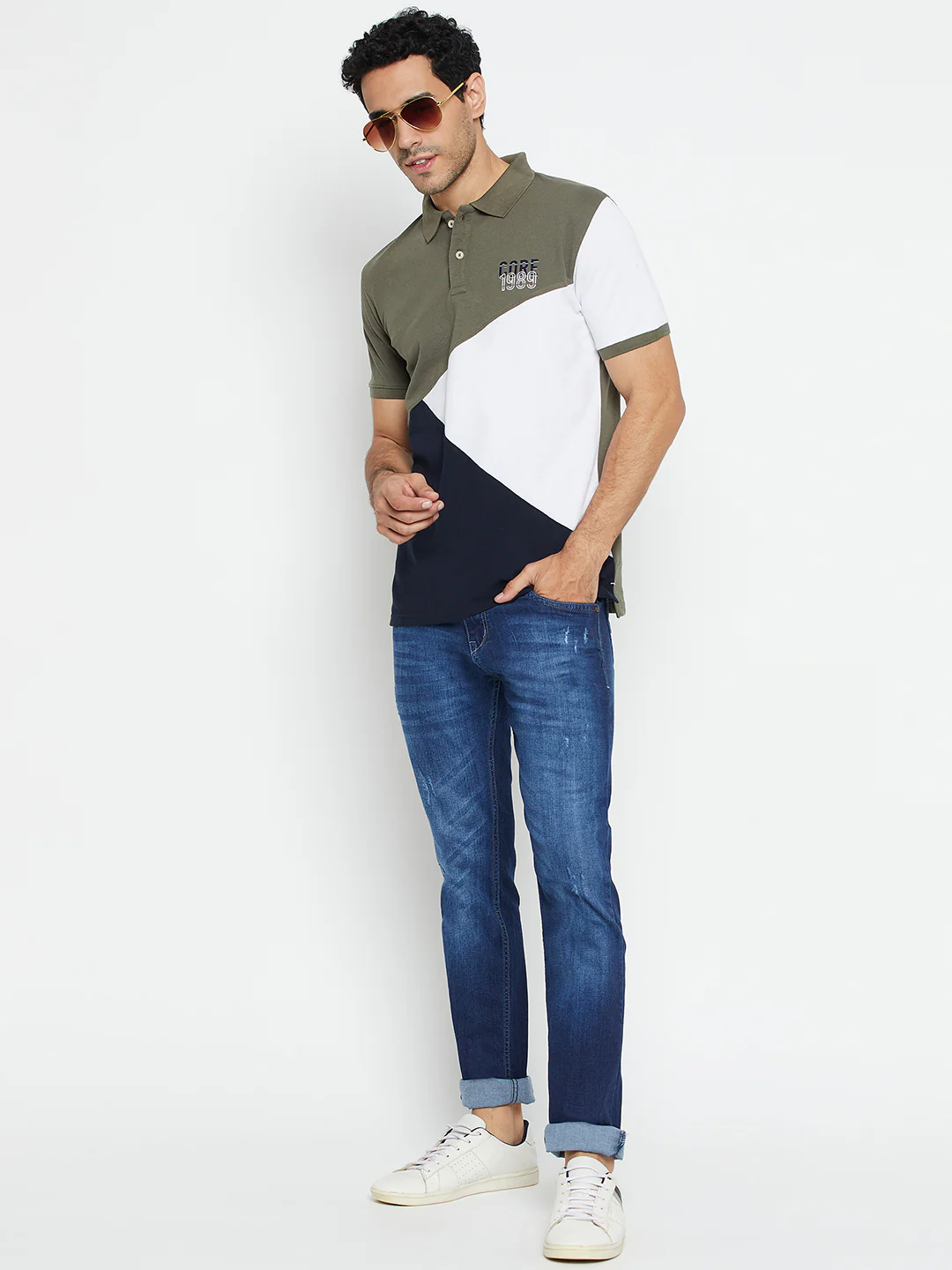 Denim Jeans for Men l Breathable & Soft with Color Fastness Ultra Narrow Fit Cotton Fabric Solid Pattern Button Closure - Image 2