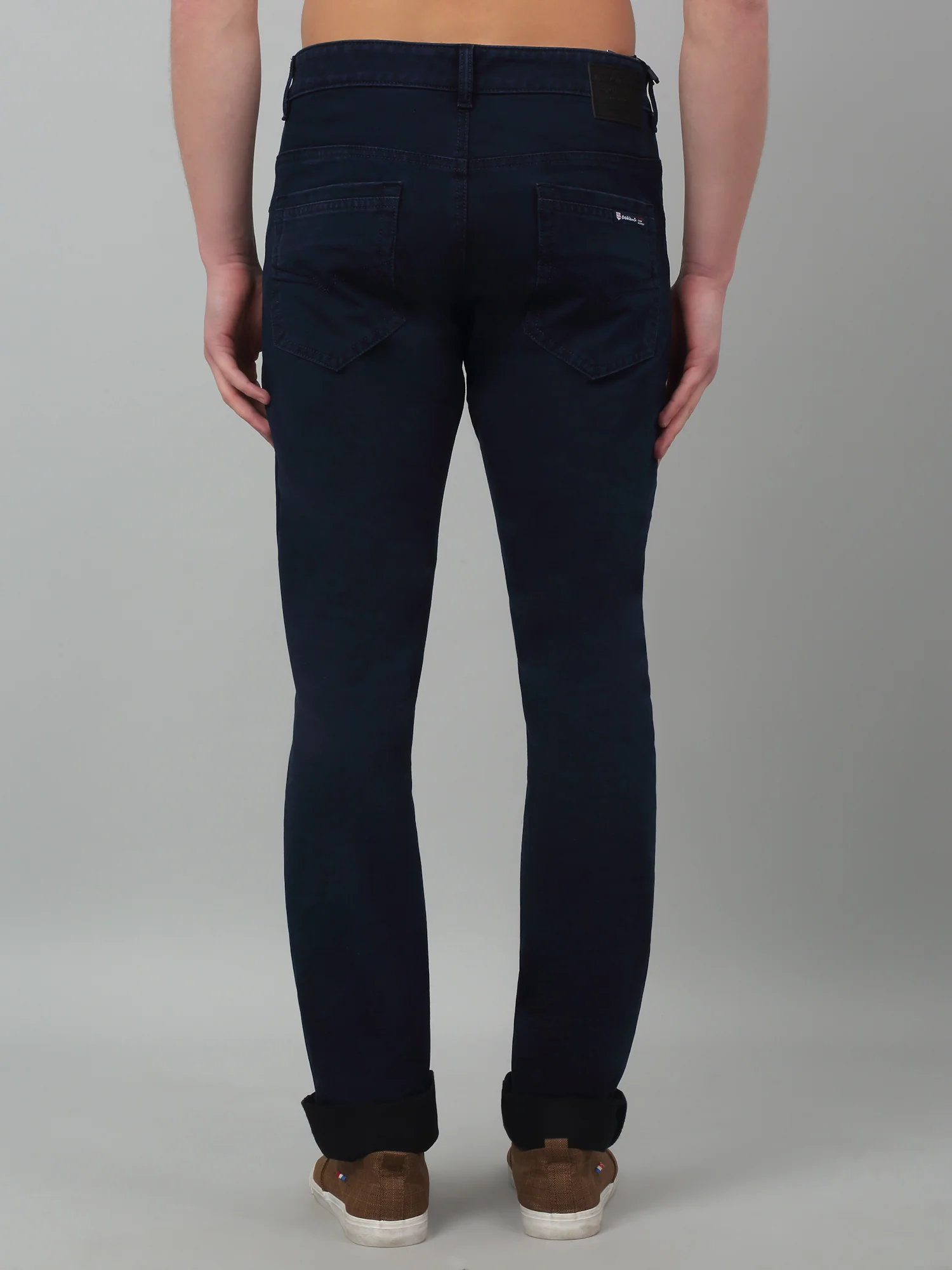 Denim Jeans for Men l Breathable & Soft with Color Fastness Narrow Fit Cotton Fabric Solid Pattern Button Closure - Image 2