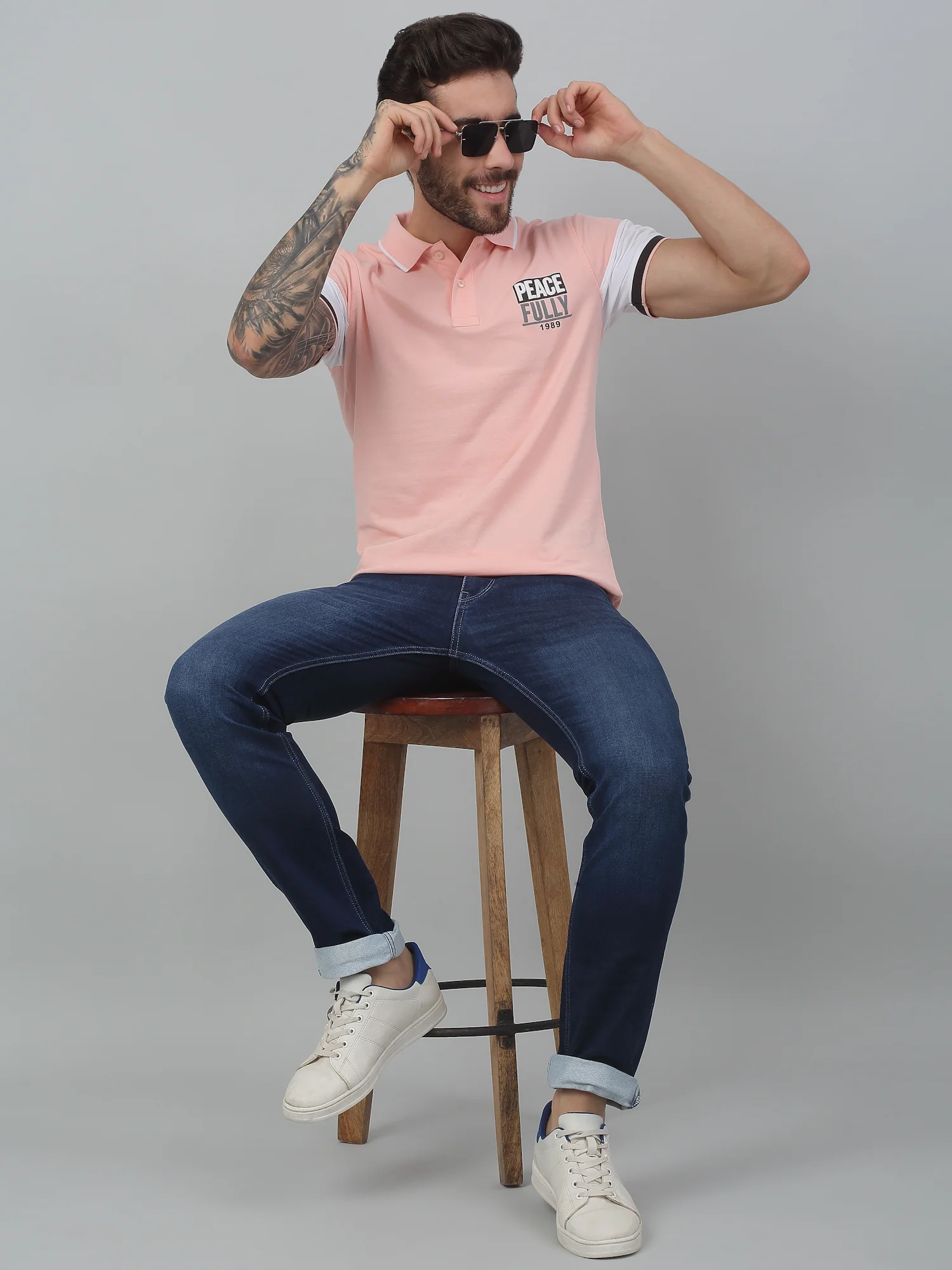 Denim Jeans for Men l Breathable & Soft with Color Fastness Ultra Narrow Fit Cotton Fabric Solid Pattern Button Closure - Image 6