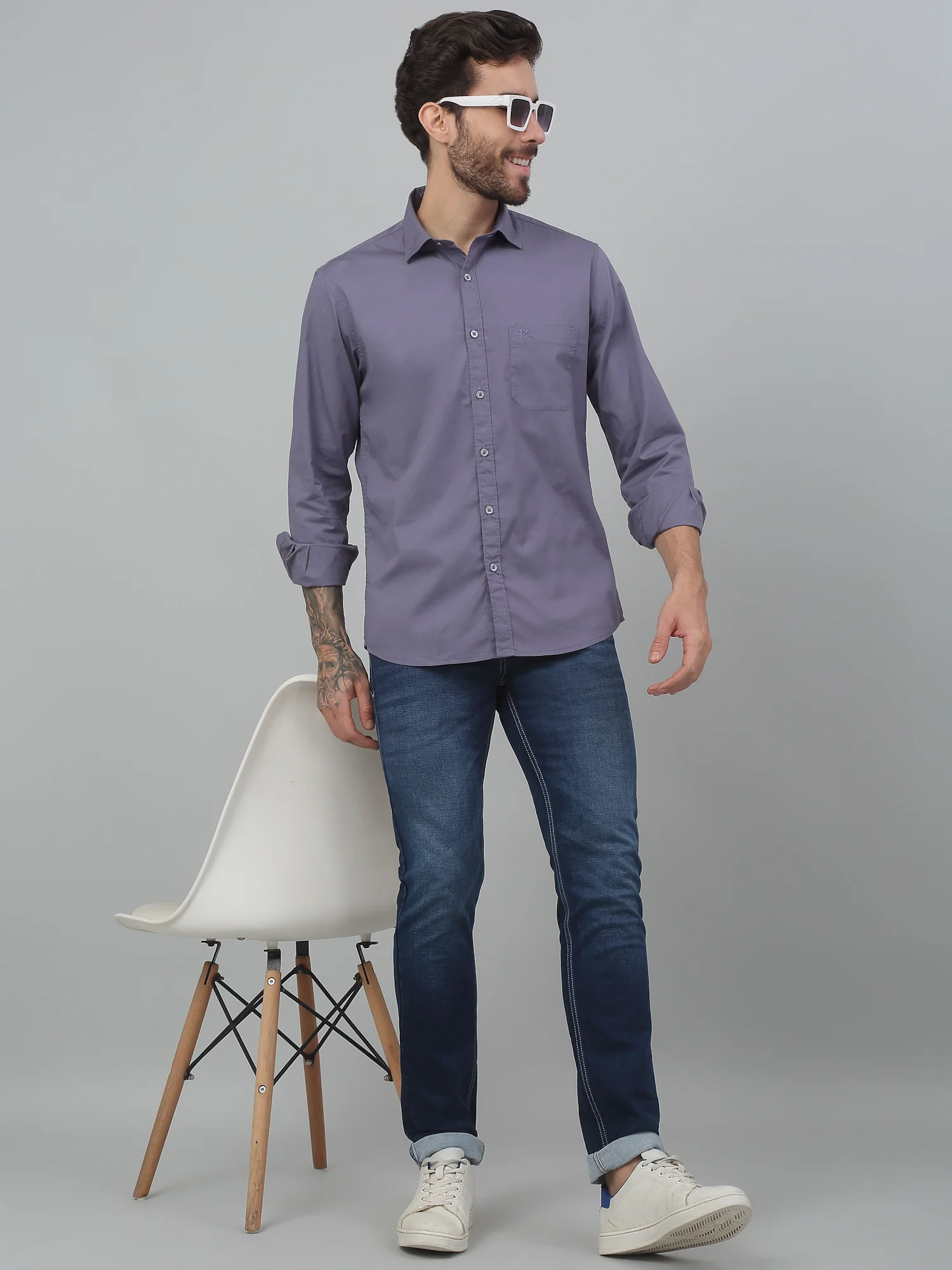Denim Jeans for Men l Breathable & Soft with Color Fastness Ultra Narrow Fit Cotton Fabric Solid Pattern Button Closure - Image 6