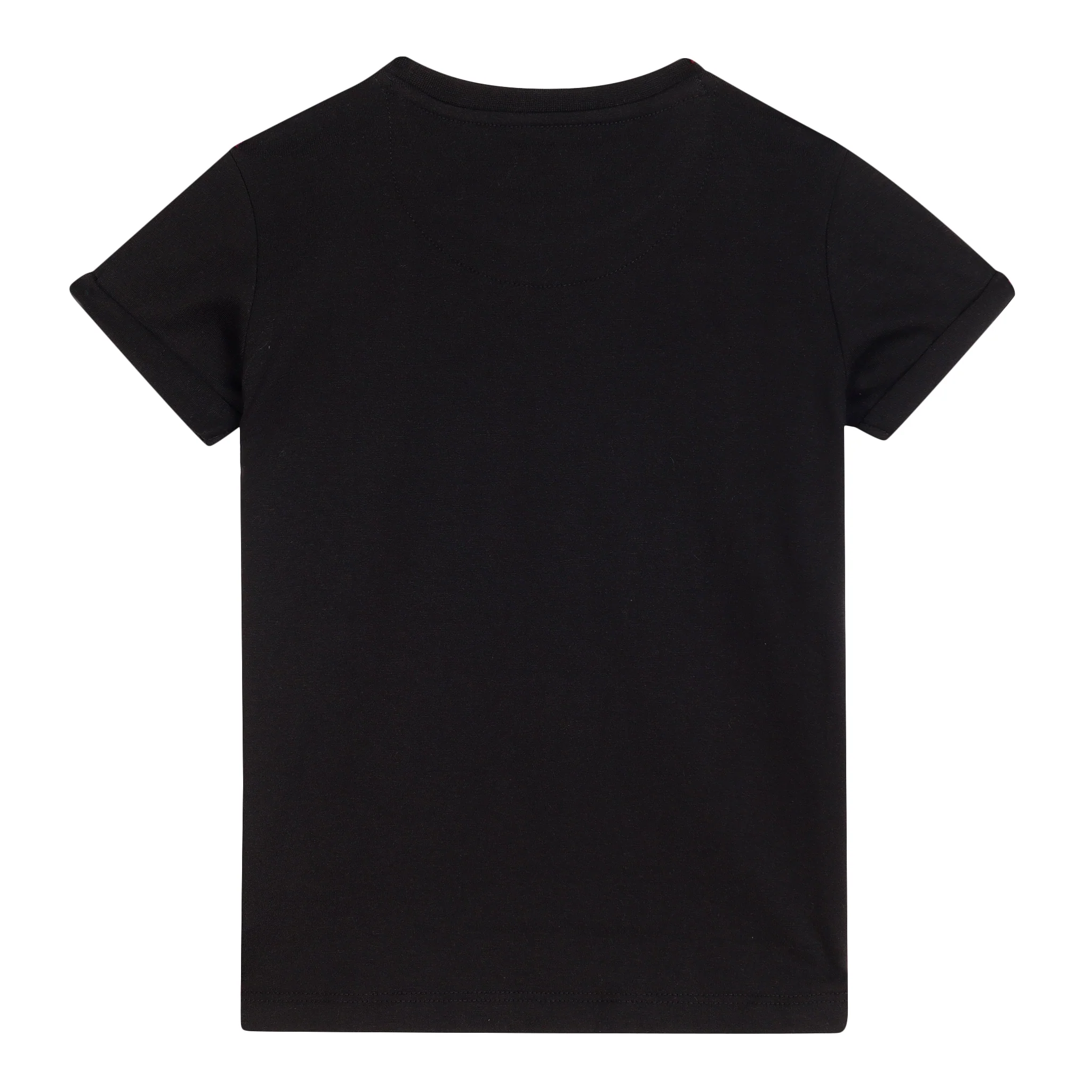 Girls Casual Black Half Sleeves  T-Shirt - Image 3