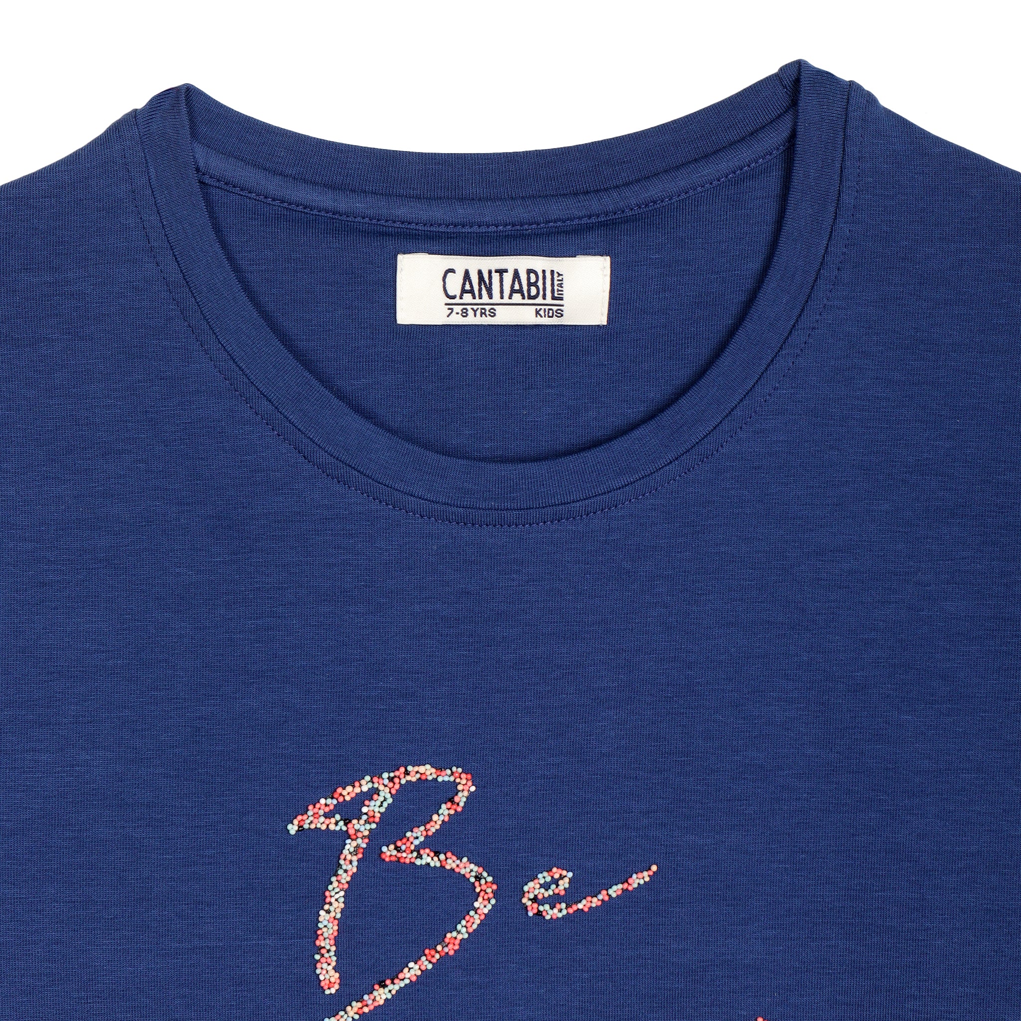 Girls Casual Blue Half Sleeves  T-Shirt - Image 2