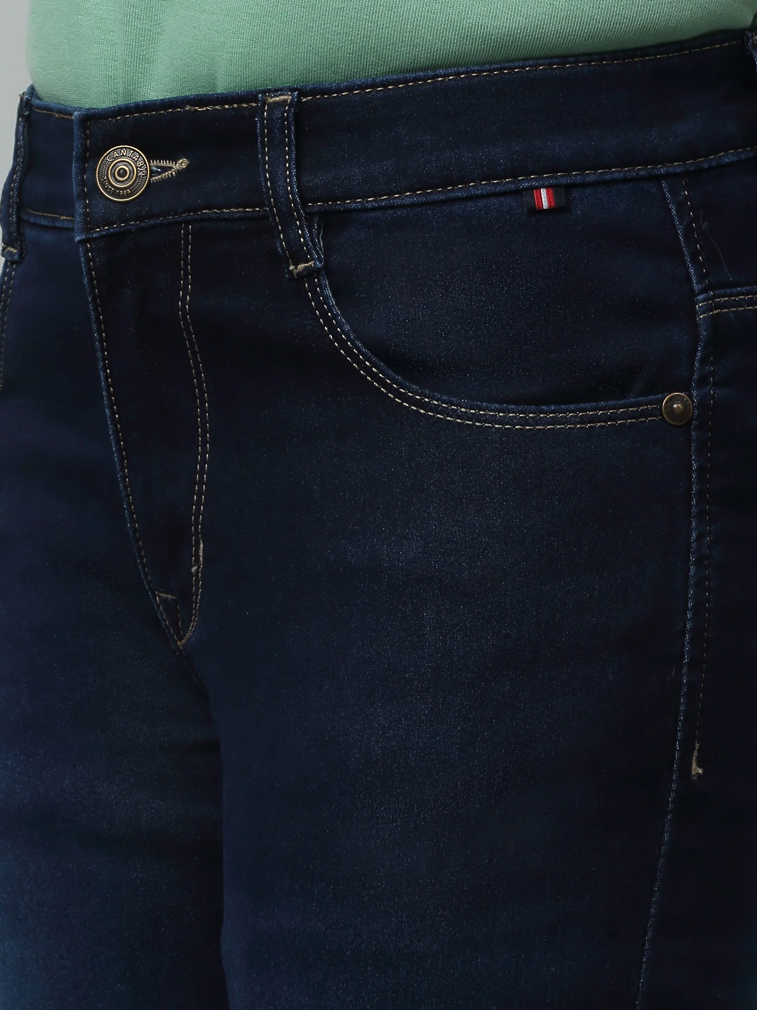 Girls Dark Blue Stretchable Denim Jeans - Image 6
