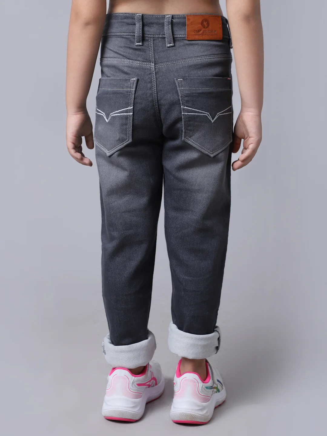 Girls Grey Jeans - Image 2