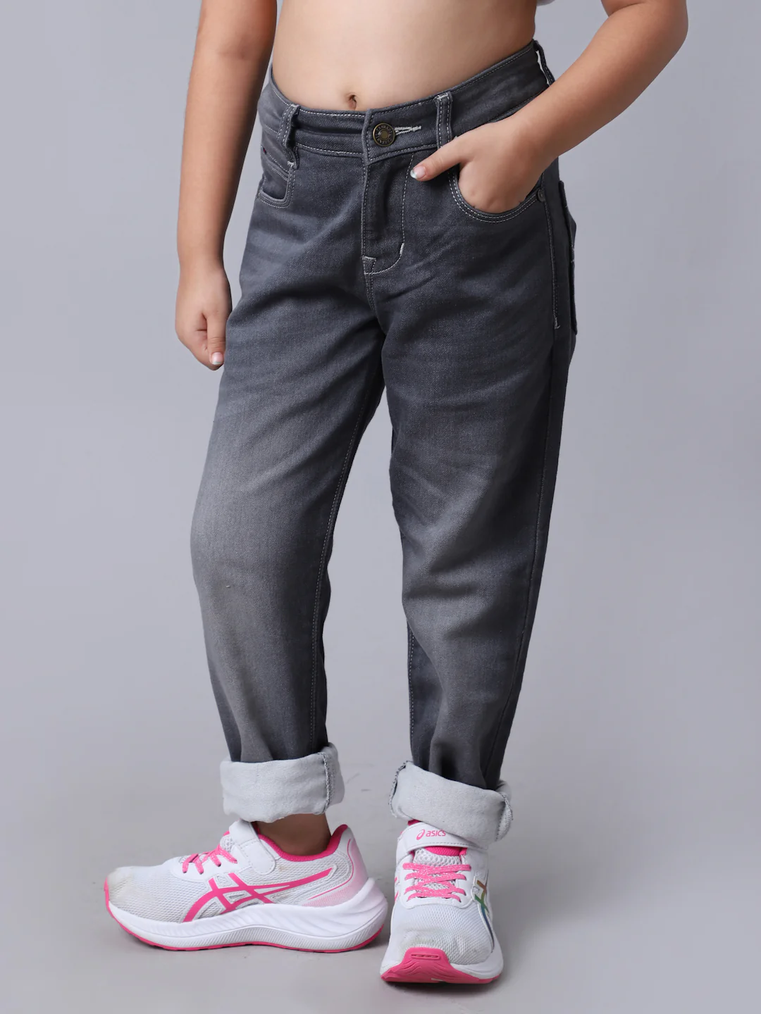Girls Grey Jeans - Image 3