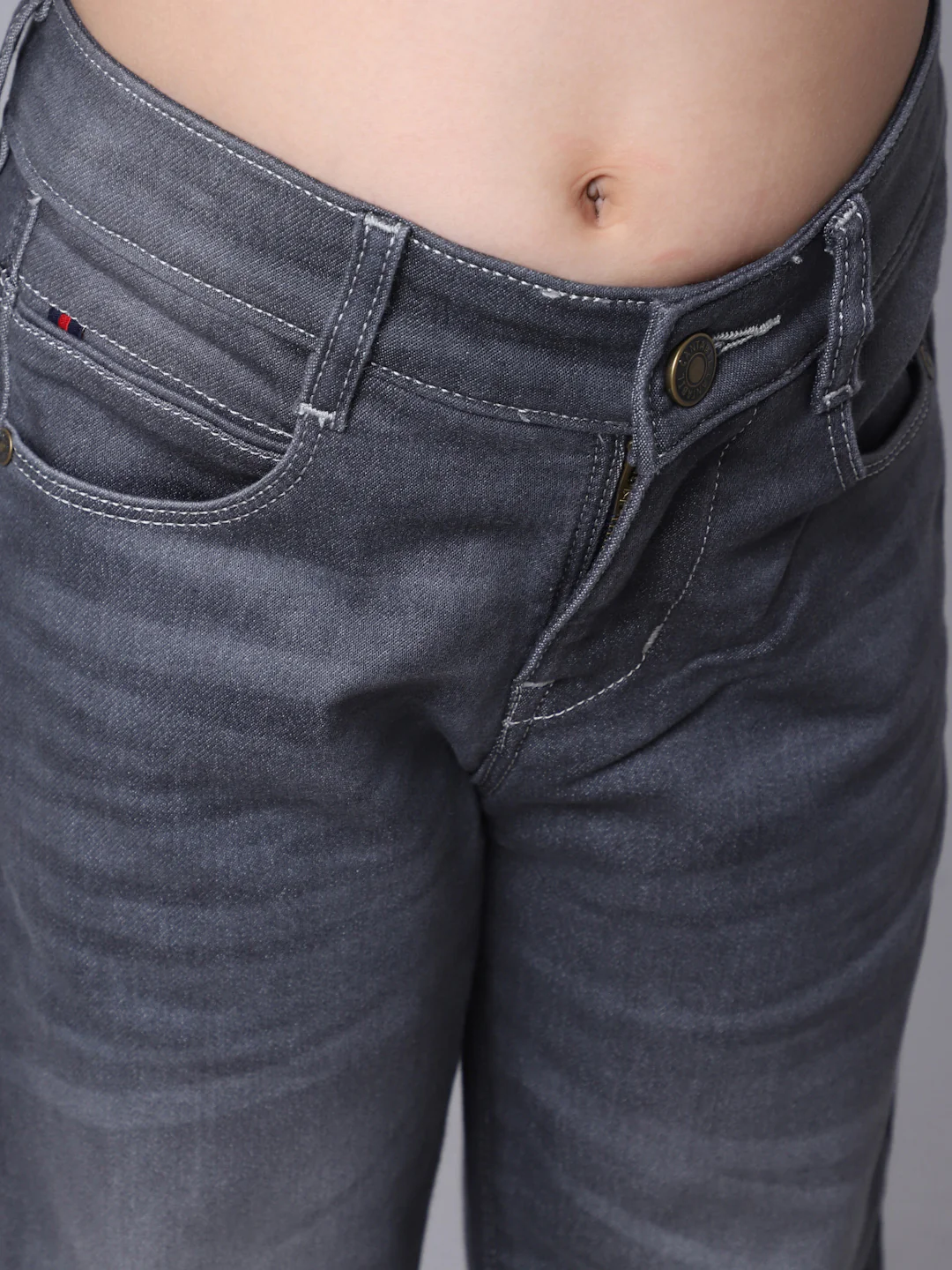 Girls Grey Jeans - Image 4