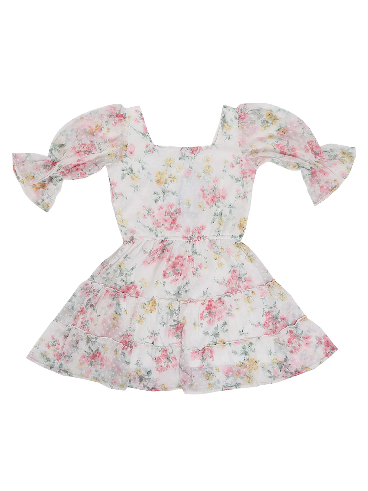 Girls Off White Dress - Image 2