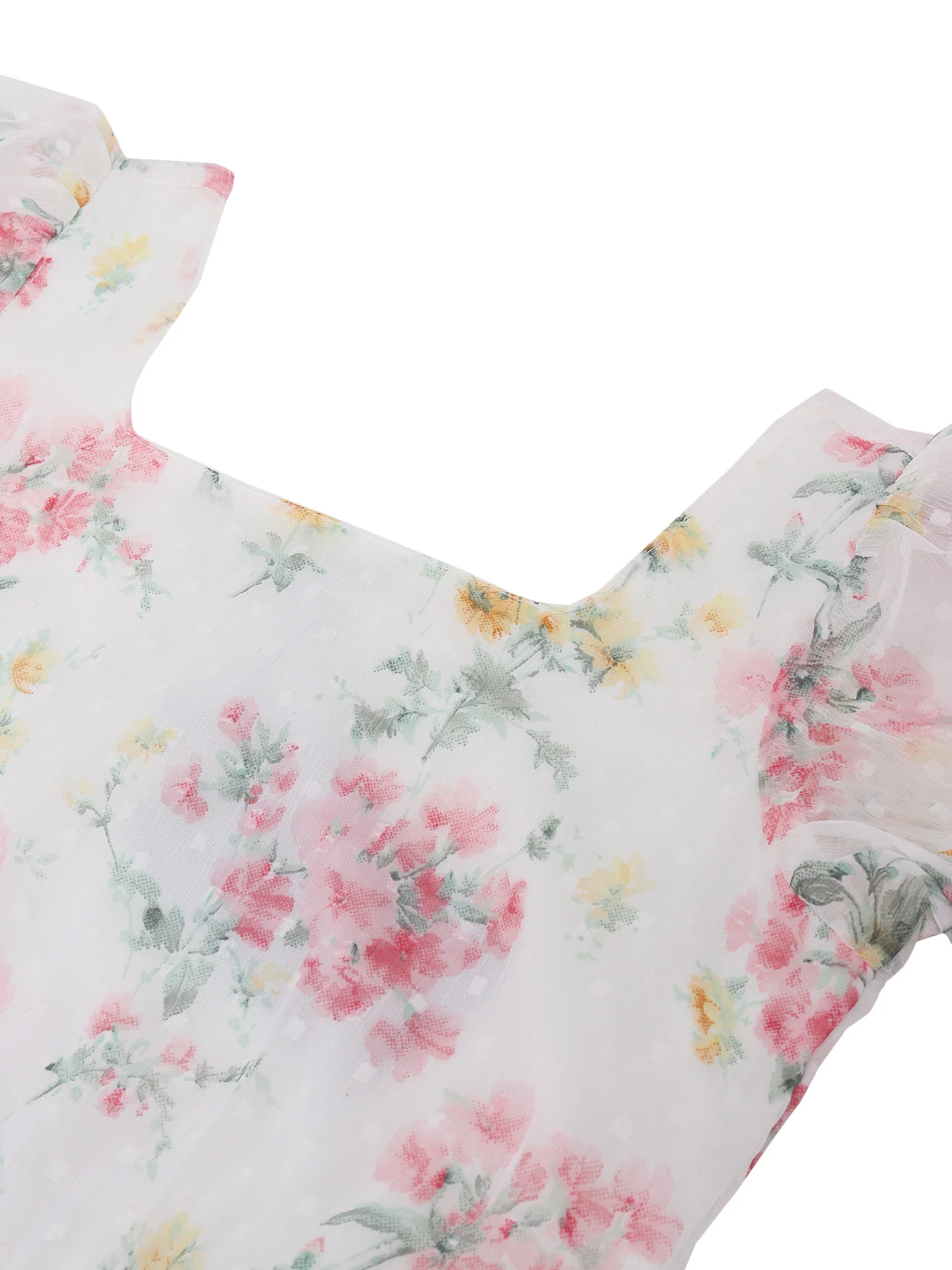 Girls Off White Dress - Image 3