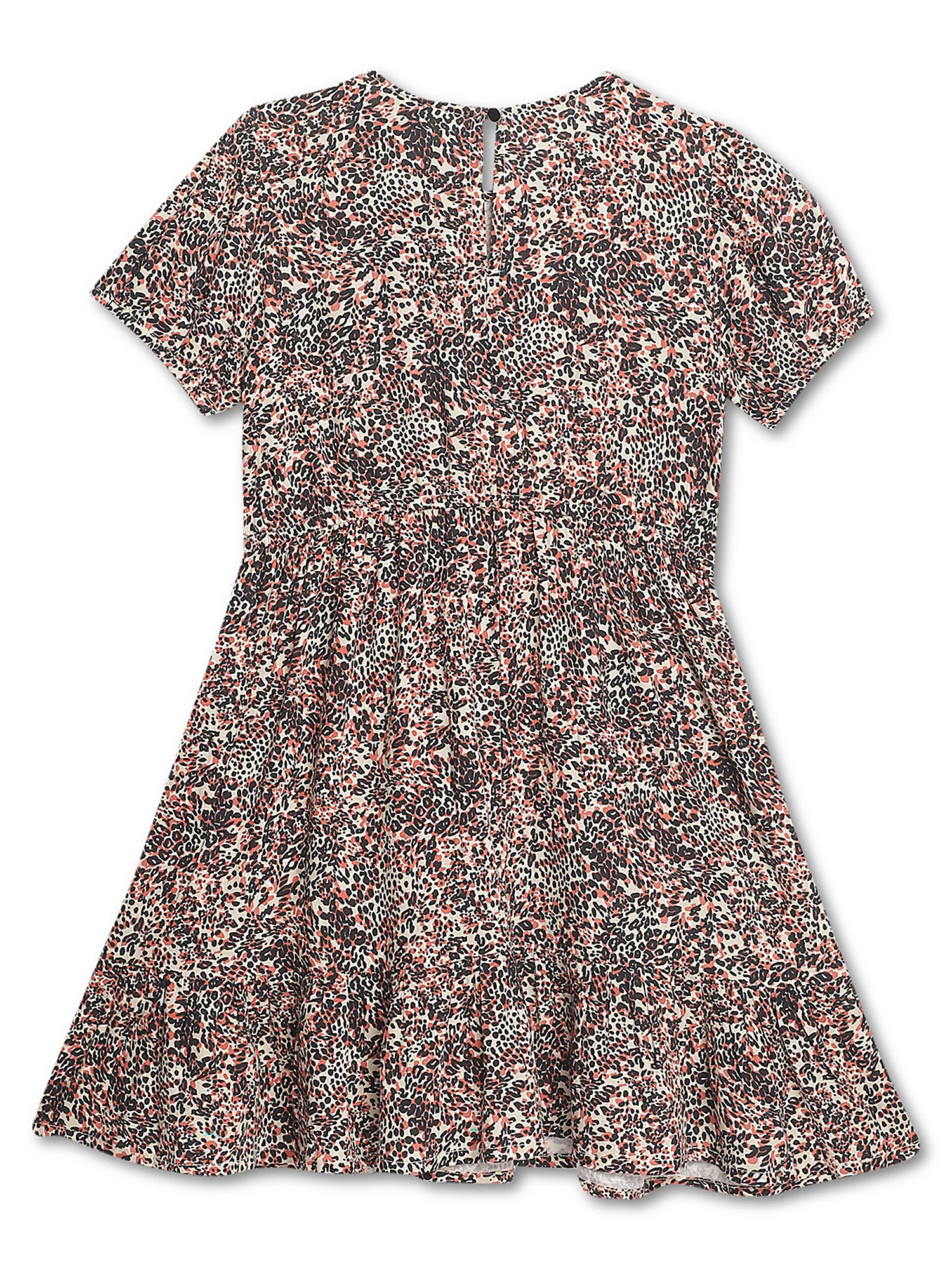 Girls Off White Printed Dress - Image 2