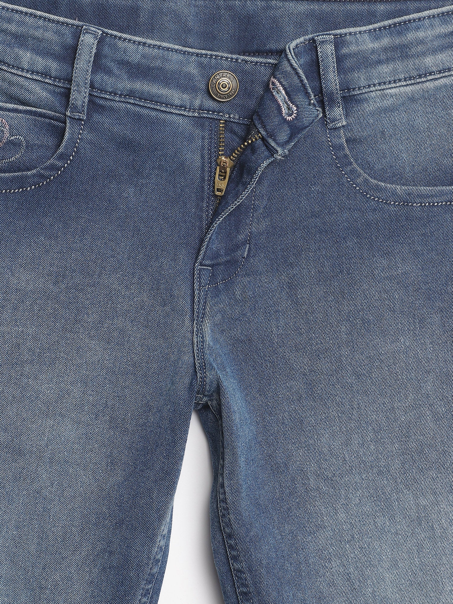 Girls Stretchable Blue Jeans - Image 3