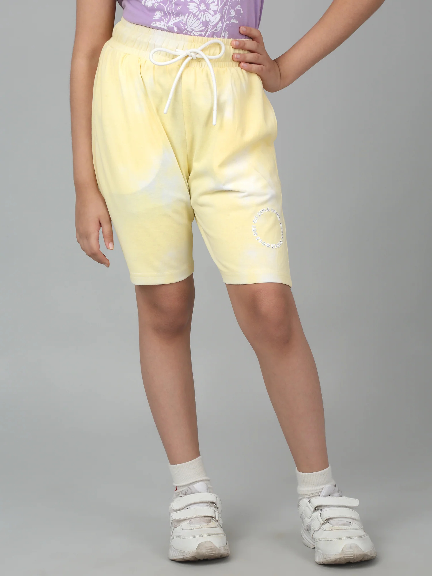 Girls Yellow Solid Short - Image 2