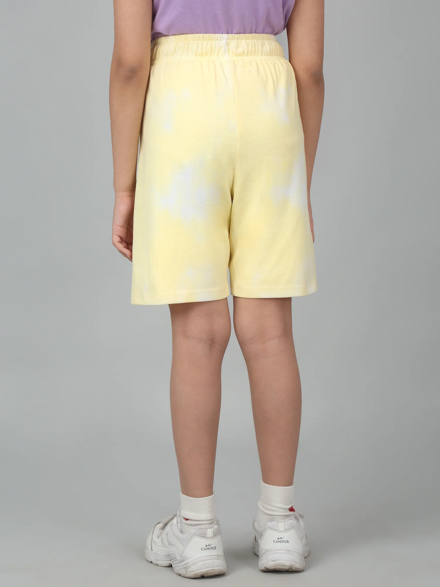 Girls Yellow Solid Short - Image 3