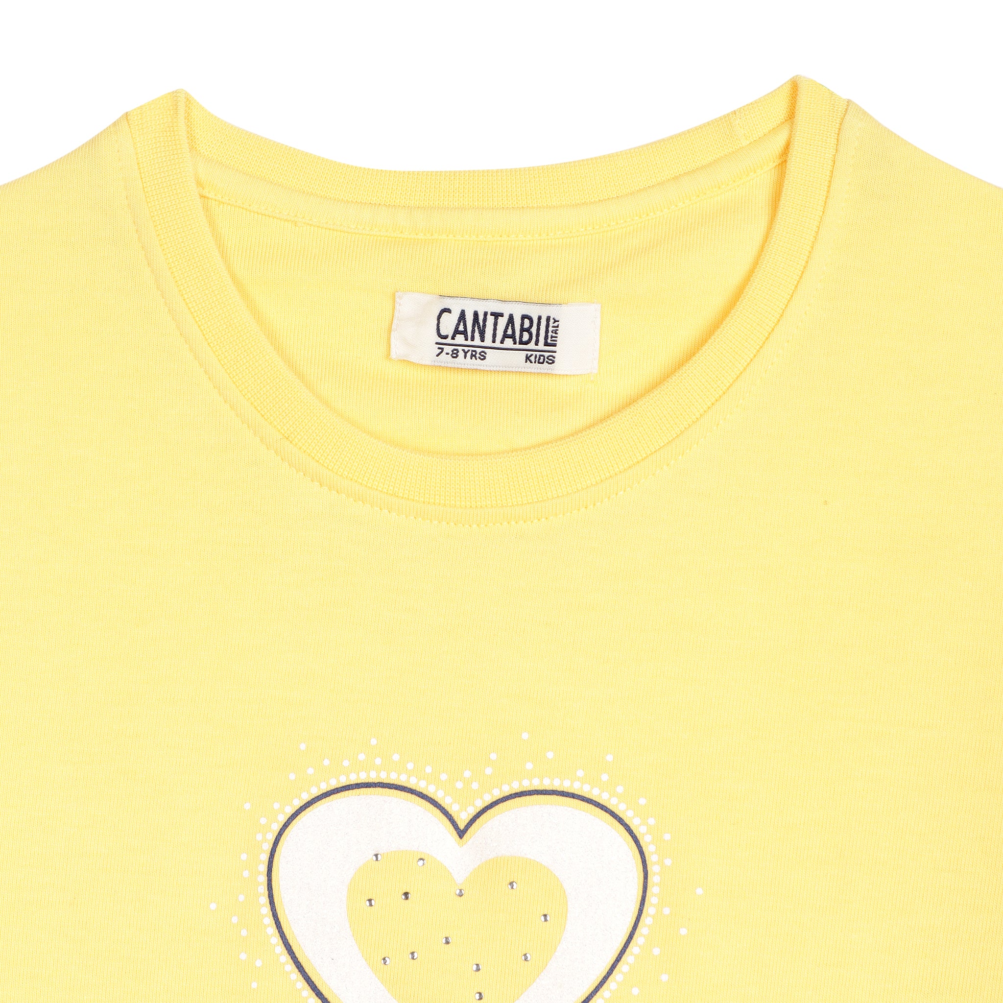 Girls Casual Yellow Half Sleeves  T-Shirt - Image 2