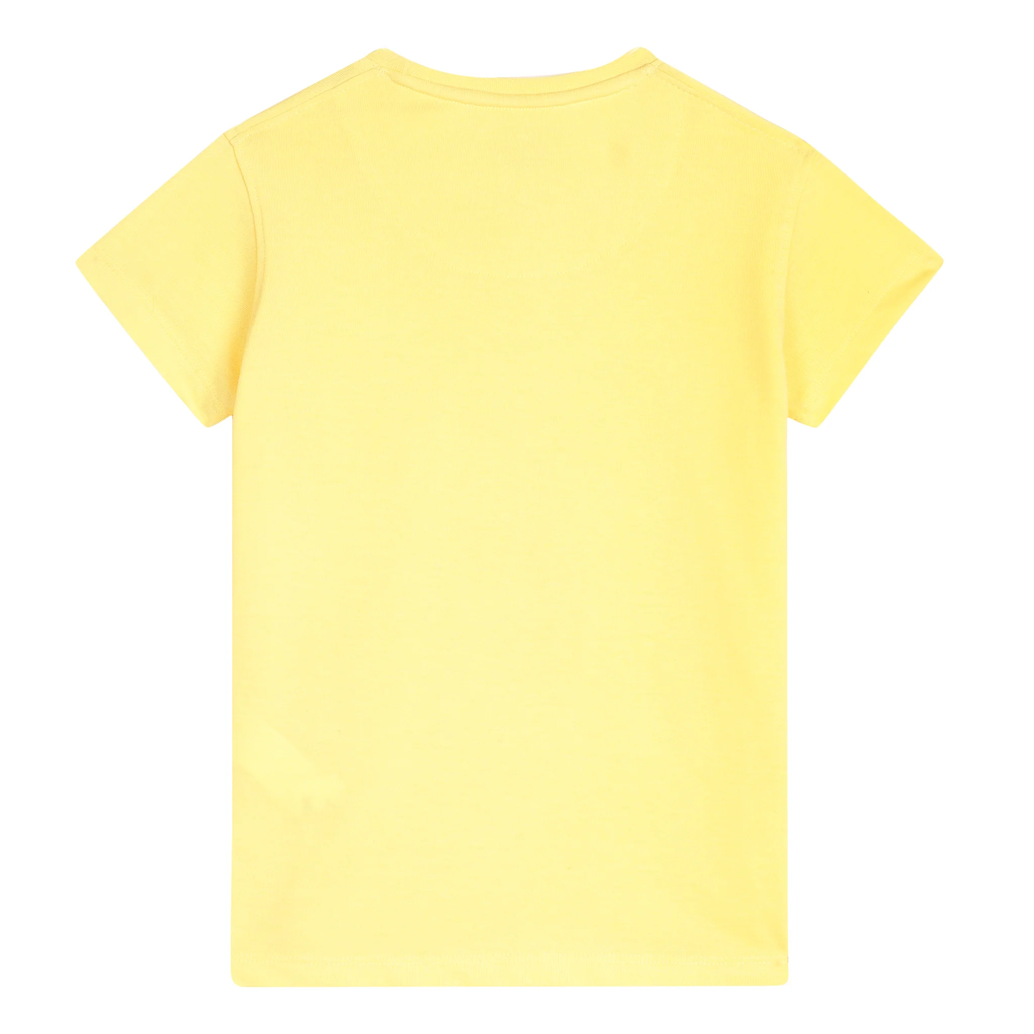 Girls Casual Yellow Half Sleeves  T-Shirt - Image 3