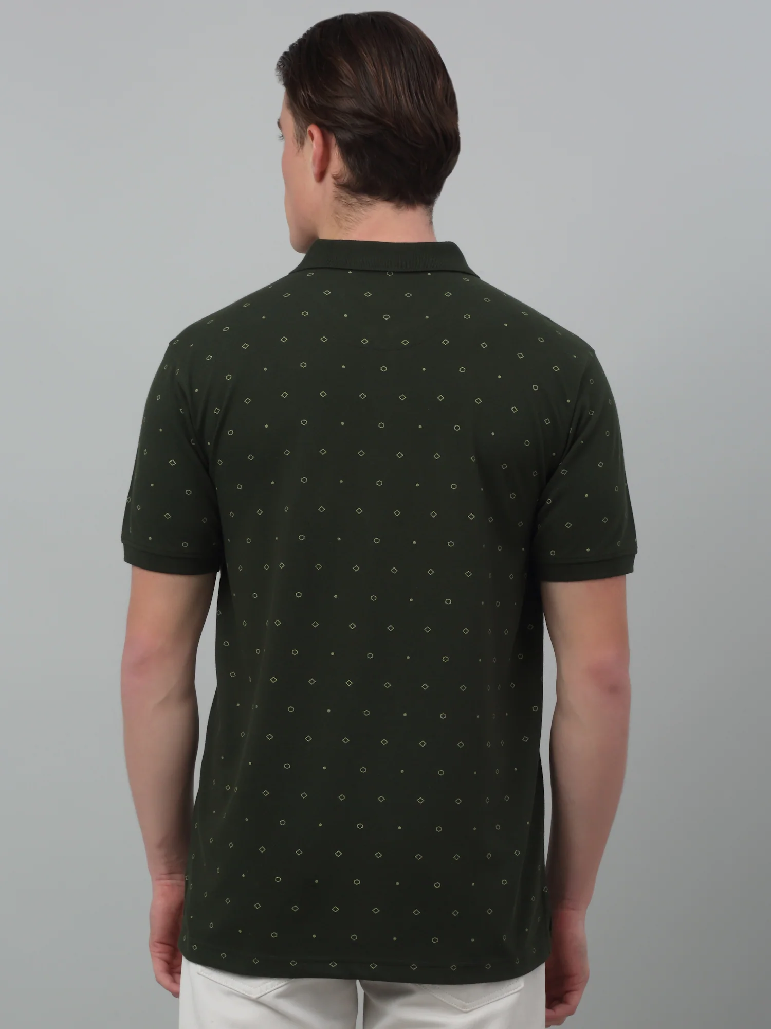 T-Shirt for Men | Breathable & Soft with Color Fastness Regular Fit Polo Neck Poly Cotton Fabric Printed Pattern - Image 2