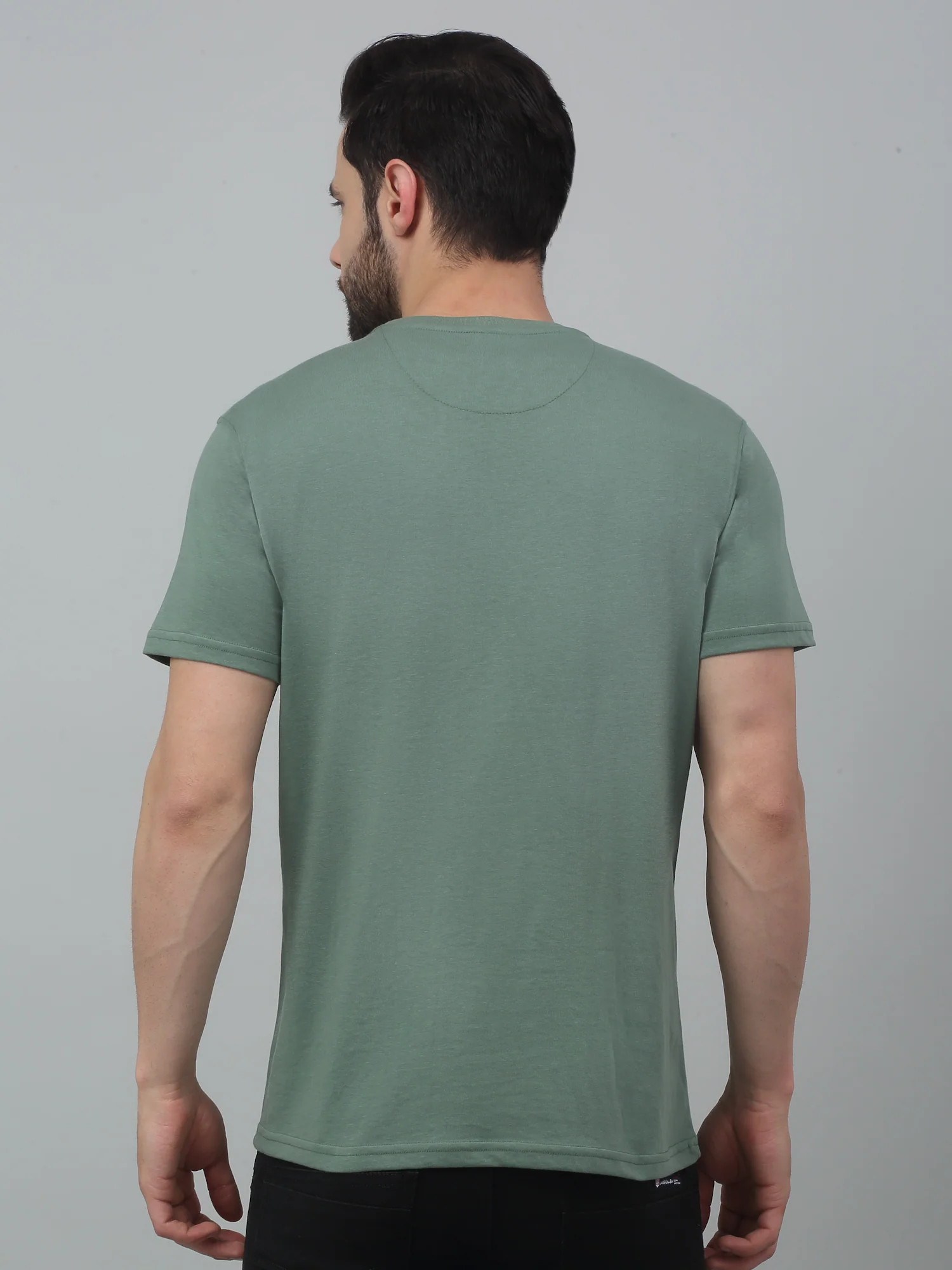 T-Shirt for Men | Breathable & Soft with Color Fastness Regular Fit Round Neck Poly Cotton Fabric Printed Pattern - Image 2