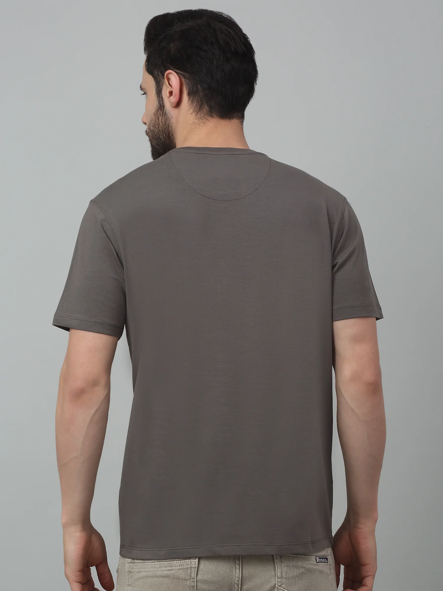 T-Shirt for Men | Breathable & Soft with Color Fastness Regular Fit Round Neck Cotton Blend Fabric Printed Pattern - Image 2