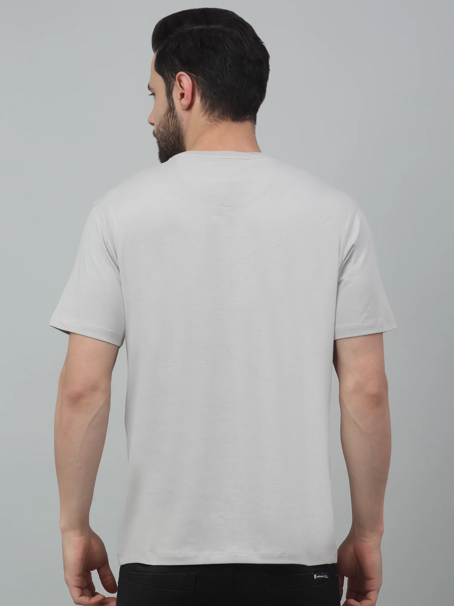 T-Shirt for Men | Breathable & Soft with Color Fastness Regular Fit Round Neck Cotton Blend Fabric Printed Pattern - Image 4