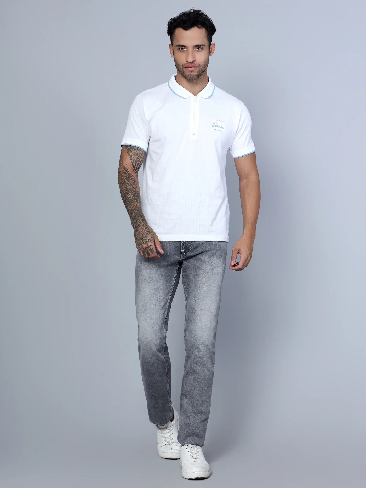 Denim Jeans for Men l Breathable & Soft with Color Fastness Ultra Narrow Fit Cotton Fabric Solid Pattern Button Closure - Image 6