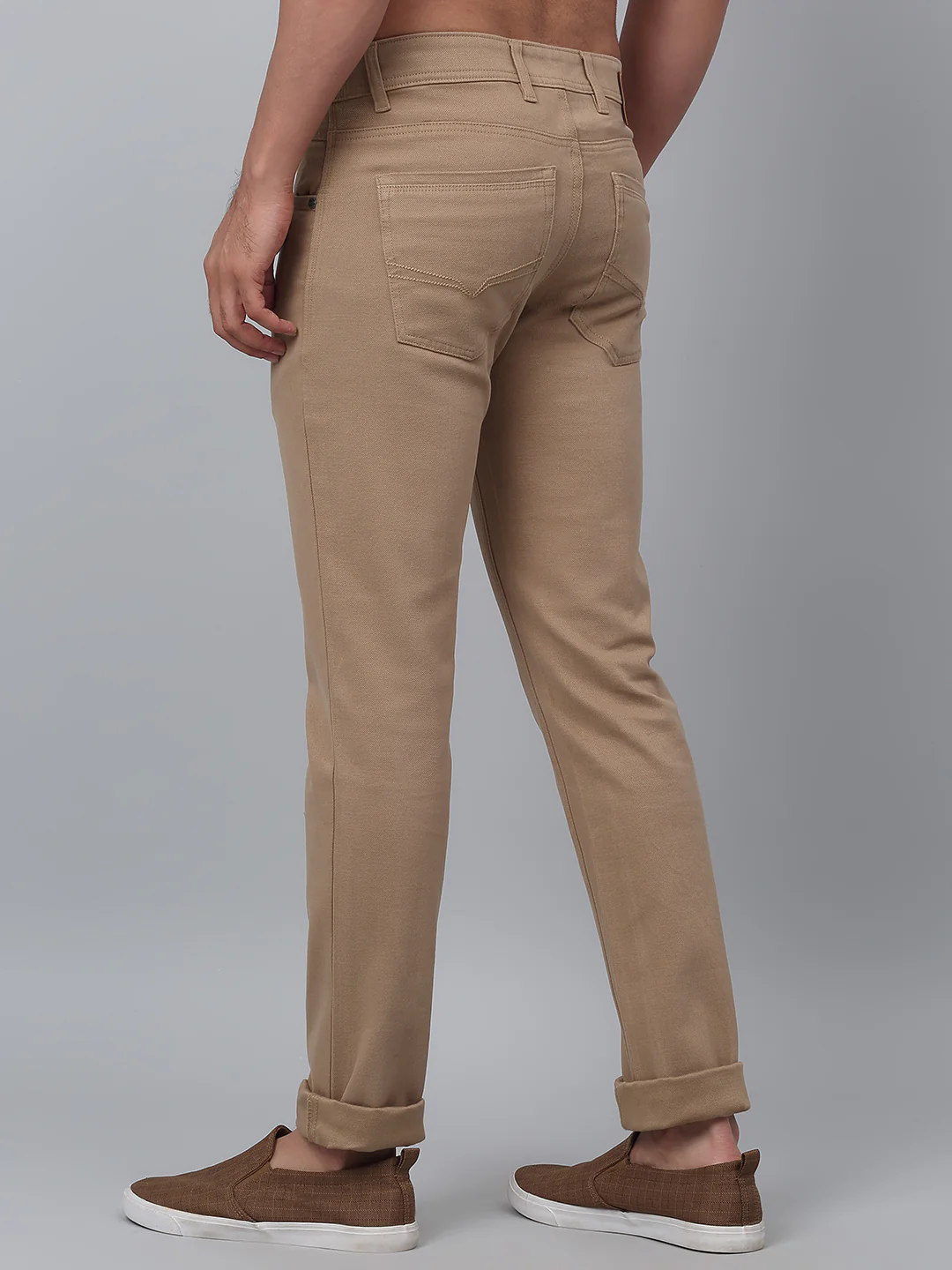 Men's Casual Flat front Khaki Trousers - Image 5