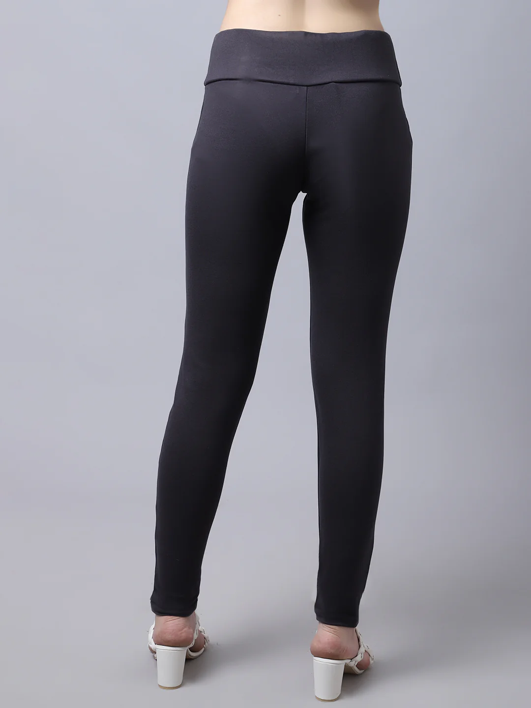 Women's  Broad waistband Charcoal  High rise Jeggings - Image 2