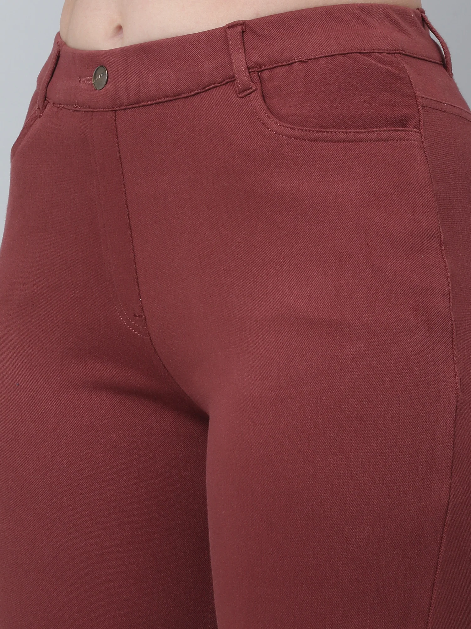 Women's Casual Regular Fit Light Brown  Mid rise Leggings - Image 6