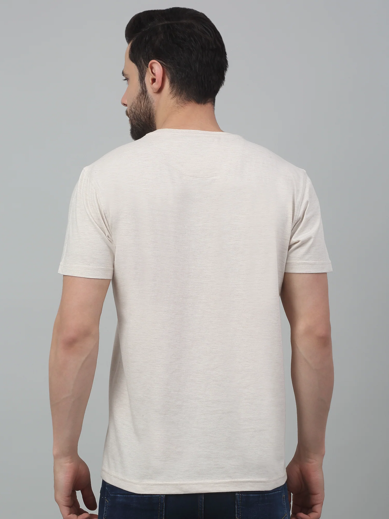 T-Shirt for Men | Breathable & Soft with Color Fastness Regular Fit Round Neck Poly Cotton Fabric Printed Pattern - Image 2