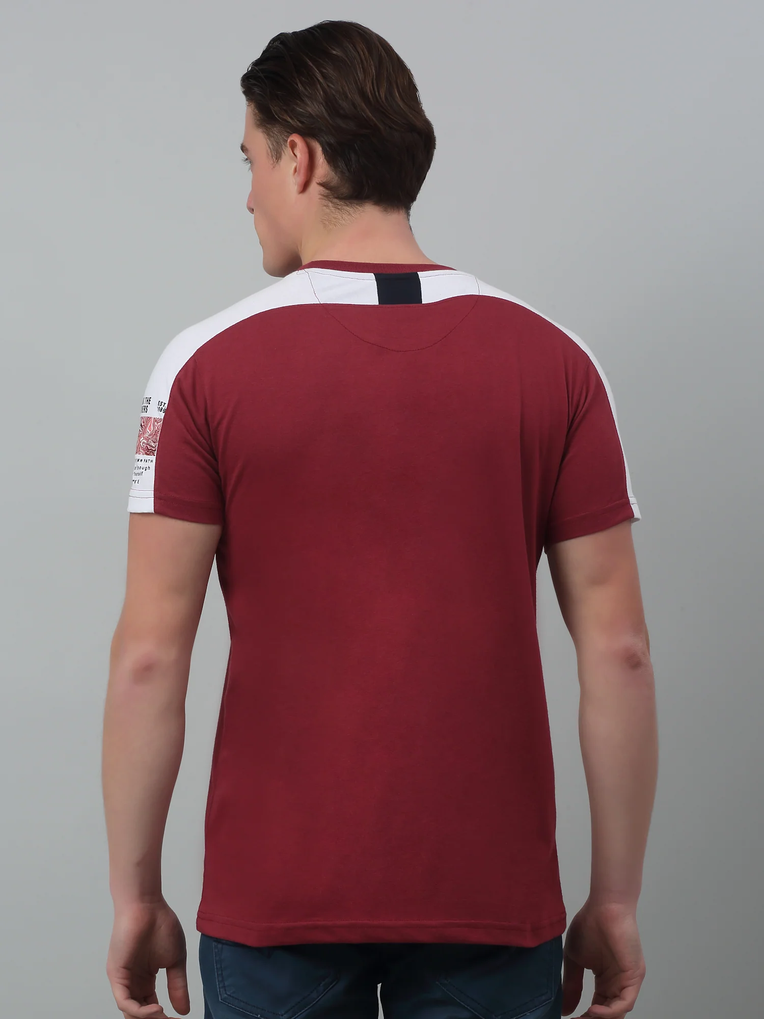 T-Shirt for Men | Breathable & Soft with Color Fastness Regular Fit Round Neck Poly Cotton Fabric Printed Pattern - Image 2