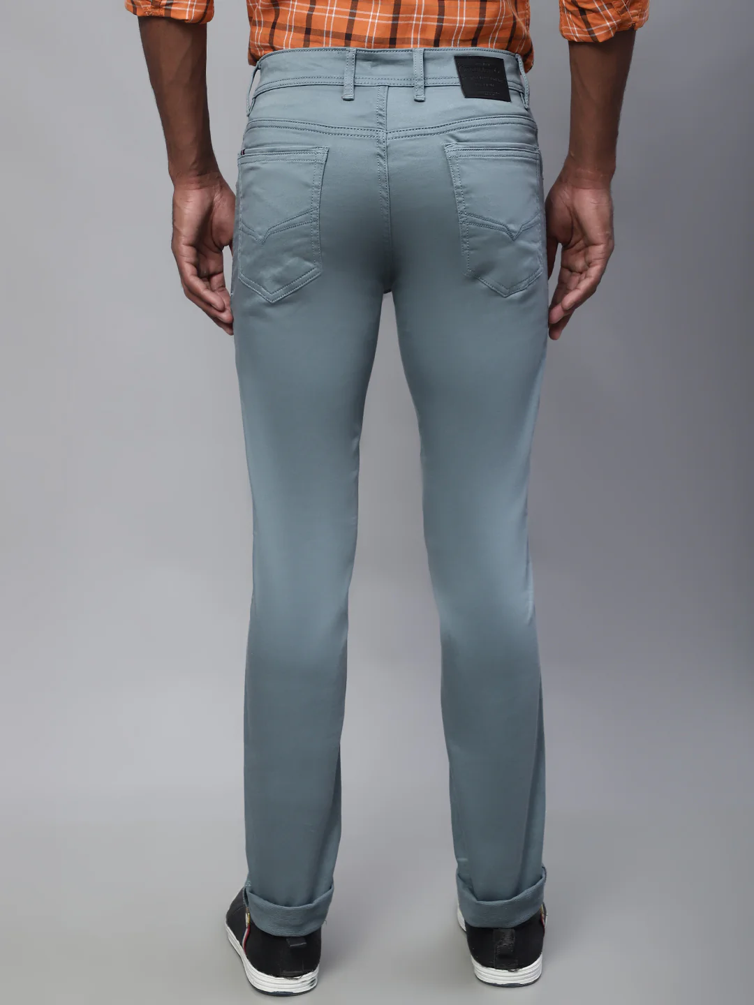 Denim Jeans for Men l Breathable & Soft with Color Fastness Ultra Narrow Fit Cotton Fabric Solid Pattern Button Closure - Image 2