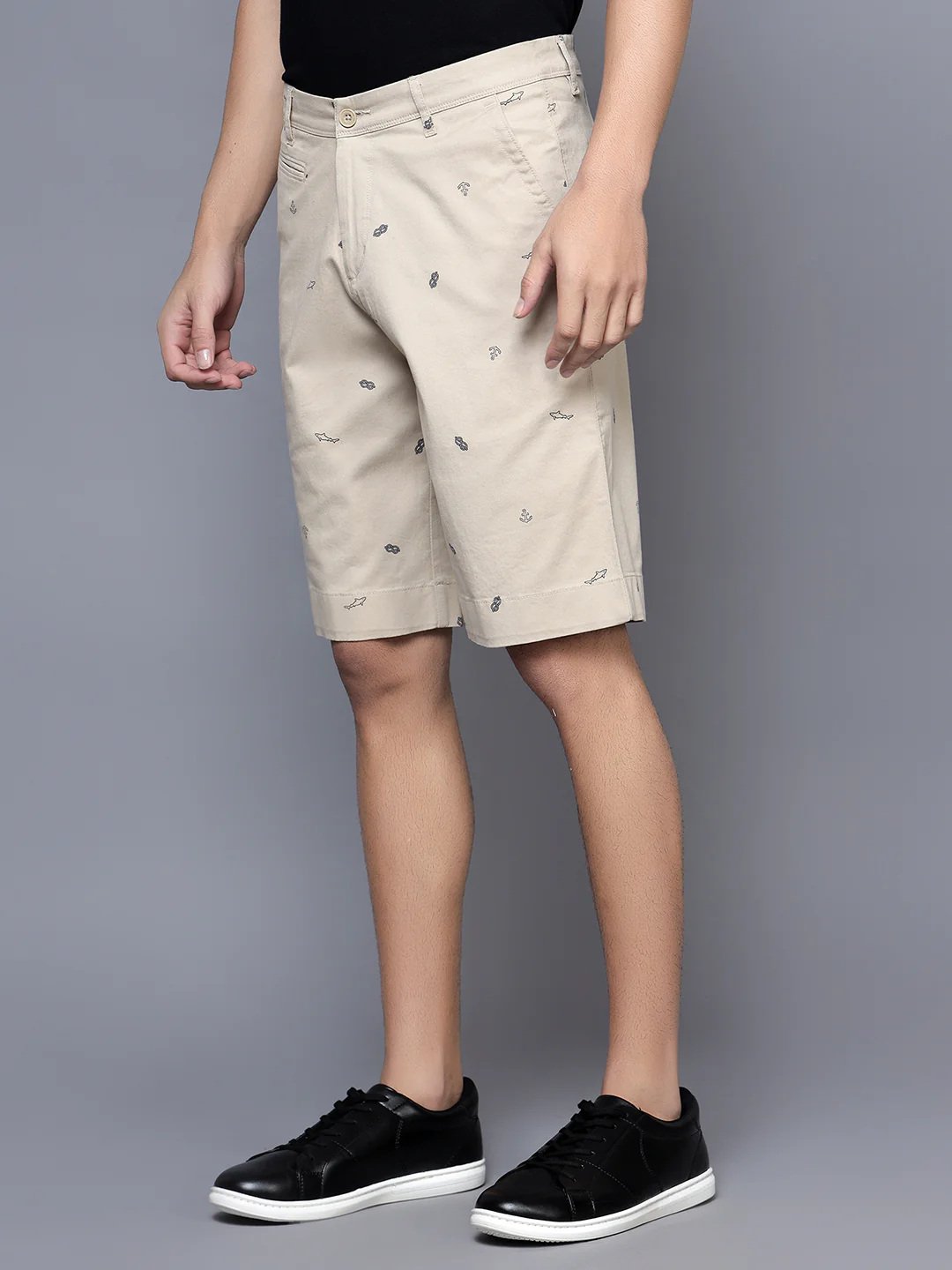 Men Beige Bermuda Shorts - Image 3