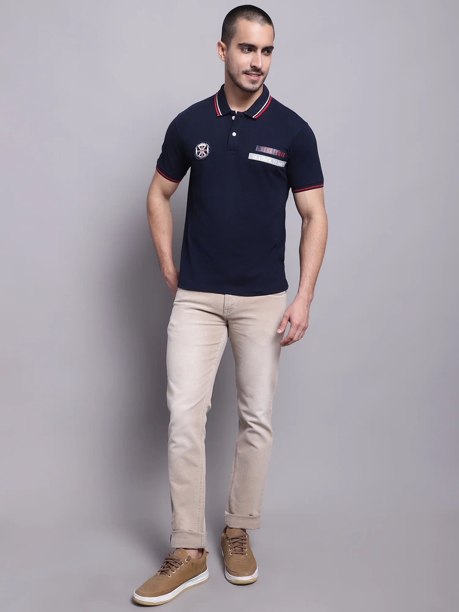 Denim Jeans for Men l Breathable & Soft with Color Fastness Ultra Narrow Fit Cotton Fabric Solid Pattern Button Closure - Image 5