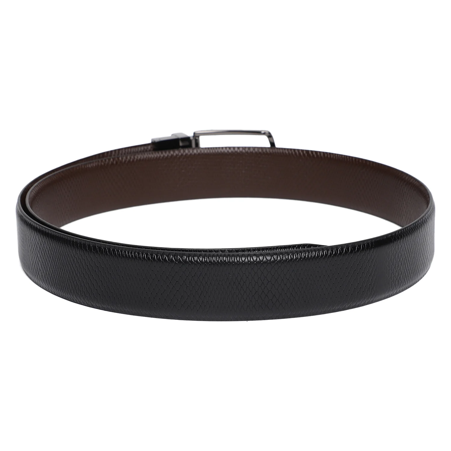 Men's Black & Brown Formal Reversible Belt - Image 2