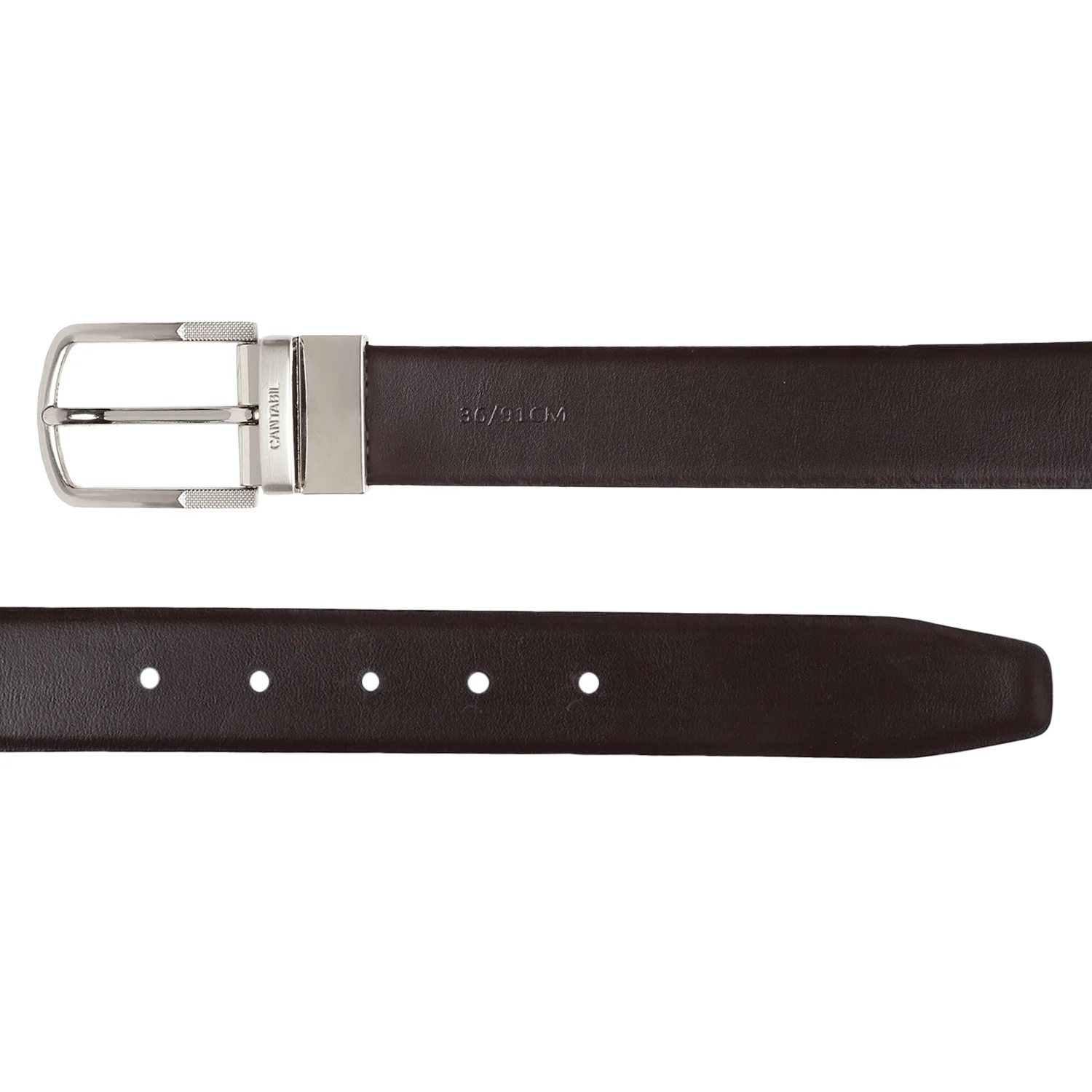 Men's Black & Brown Formal Reversible Belt - Image 4