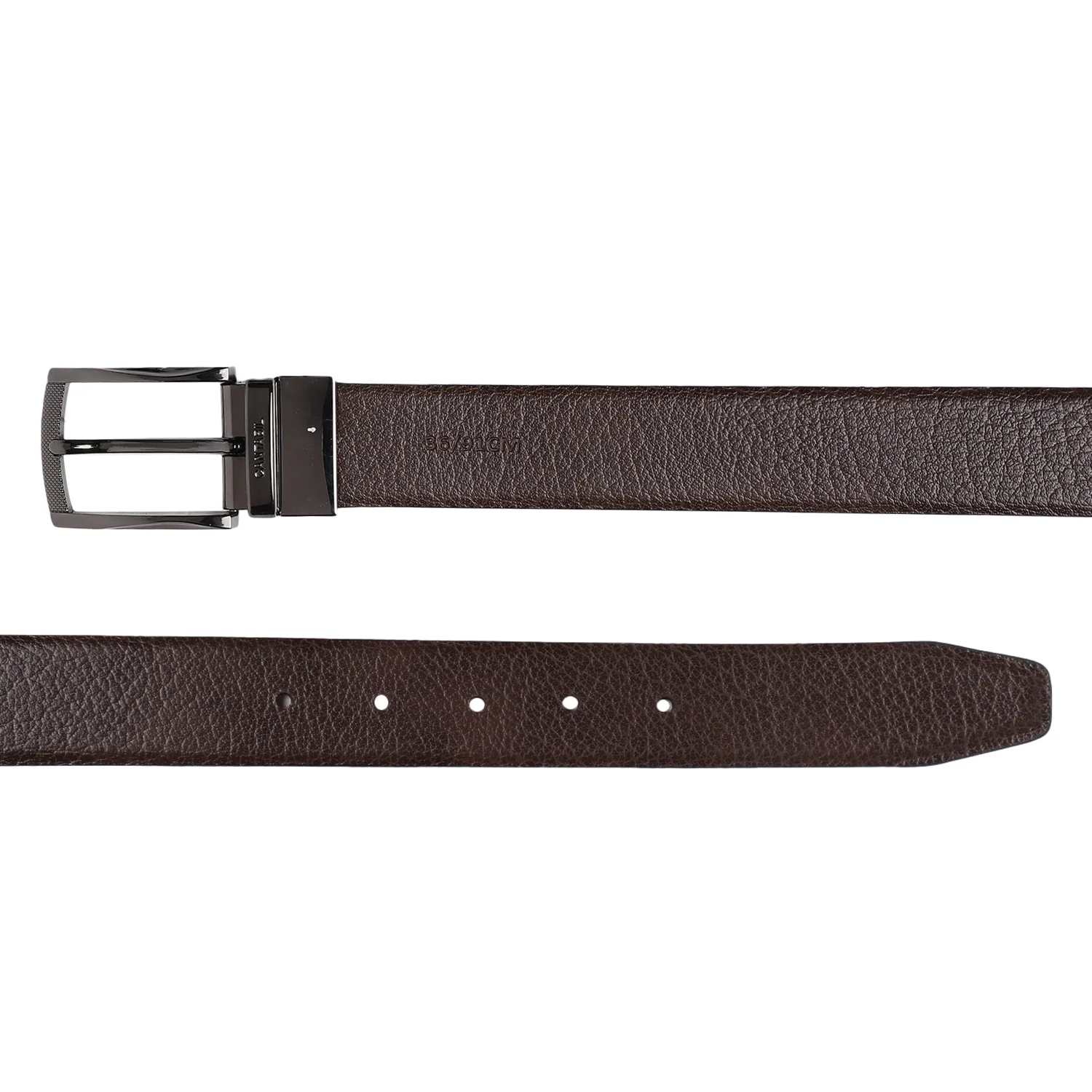 Men's Black & Brown Formal Reversible Belt - Image 3