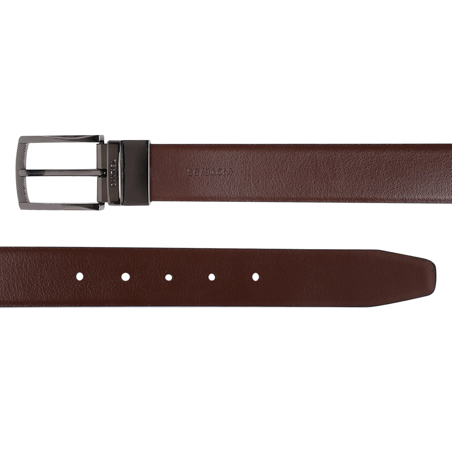 Men's Black & Brown Formal Reversible Belt - Image 4
