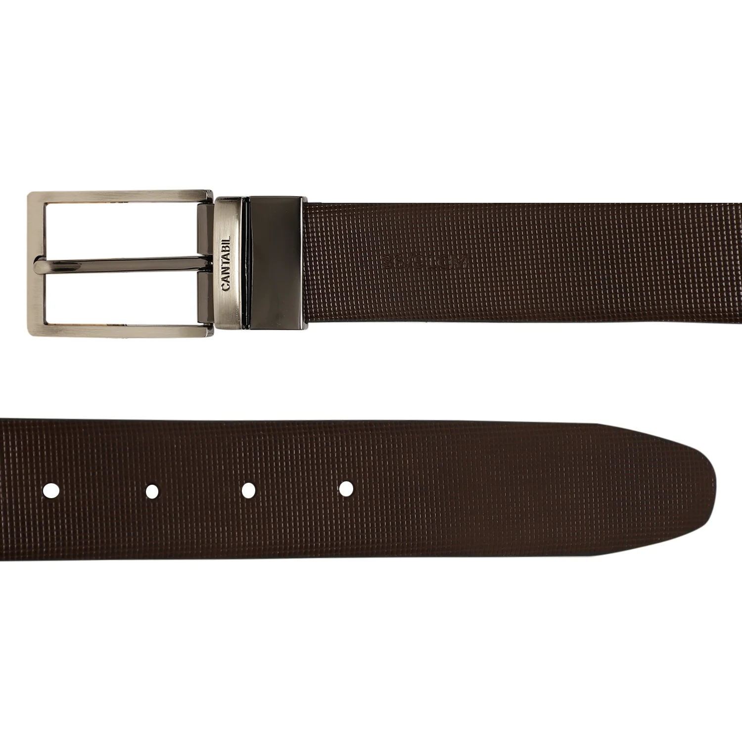 Men's Black & Brown Formal Reversible Belt - Image 4