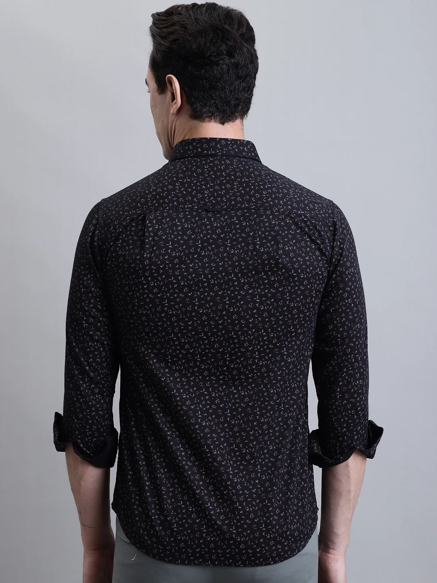 Casual Shirt for Men | Breathable & Soft with Color Fastness Regular Fit Spread Collar Neck Cotton Fabric Printed Pattern - Image 4
