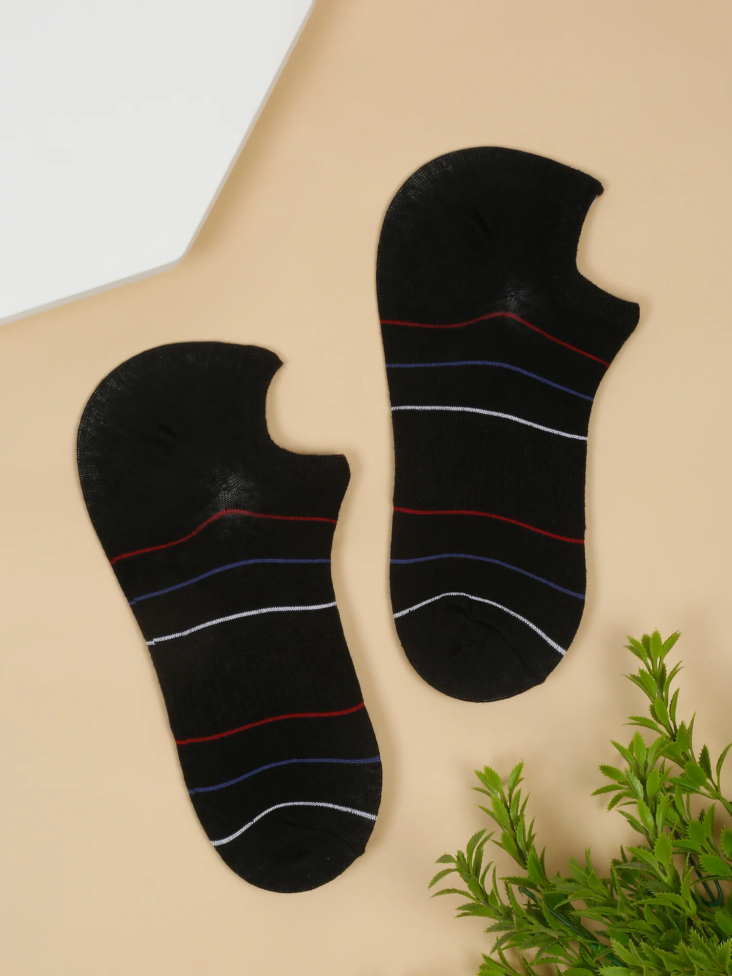 Men's Black Fashion No Show / Loafer Socks -Pack of 5 - Image 2