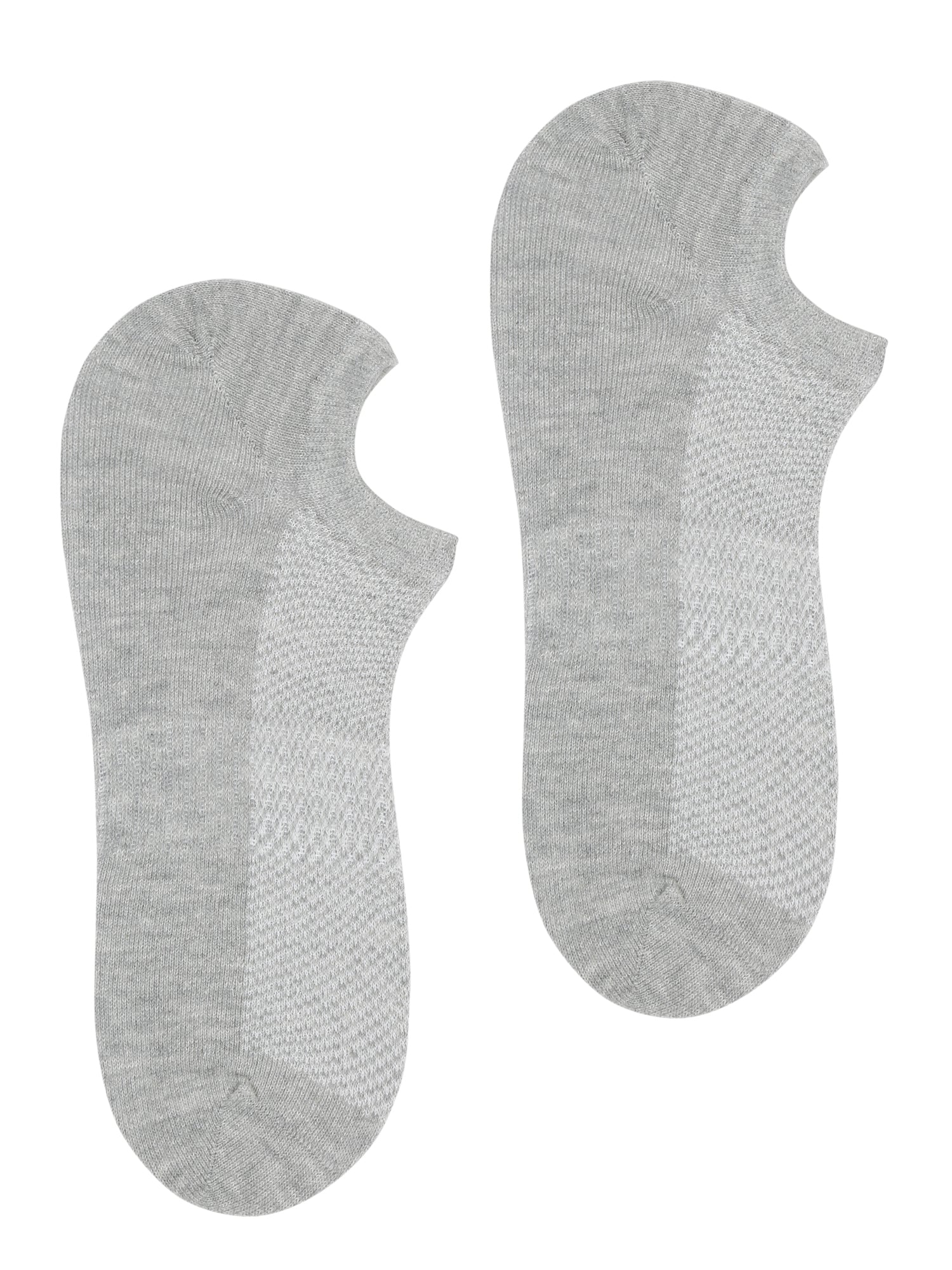 Men's Grey Melange Fashion No Show / Loafer Socks -Pack of 5 - Image 3