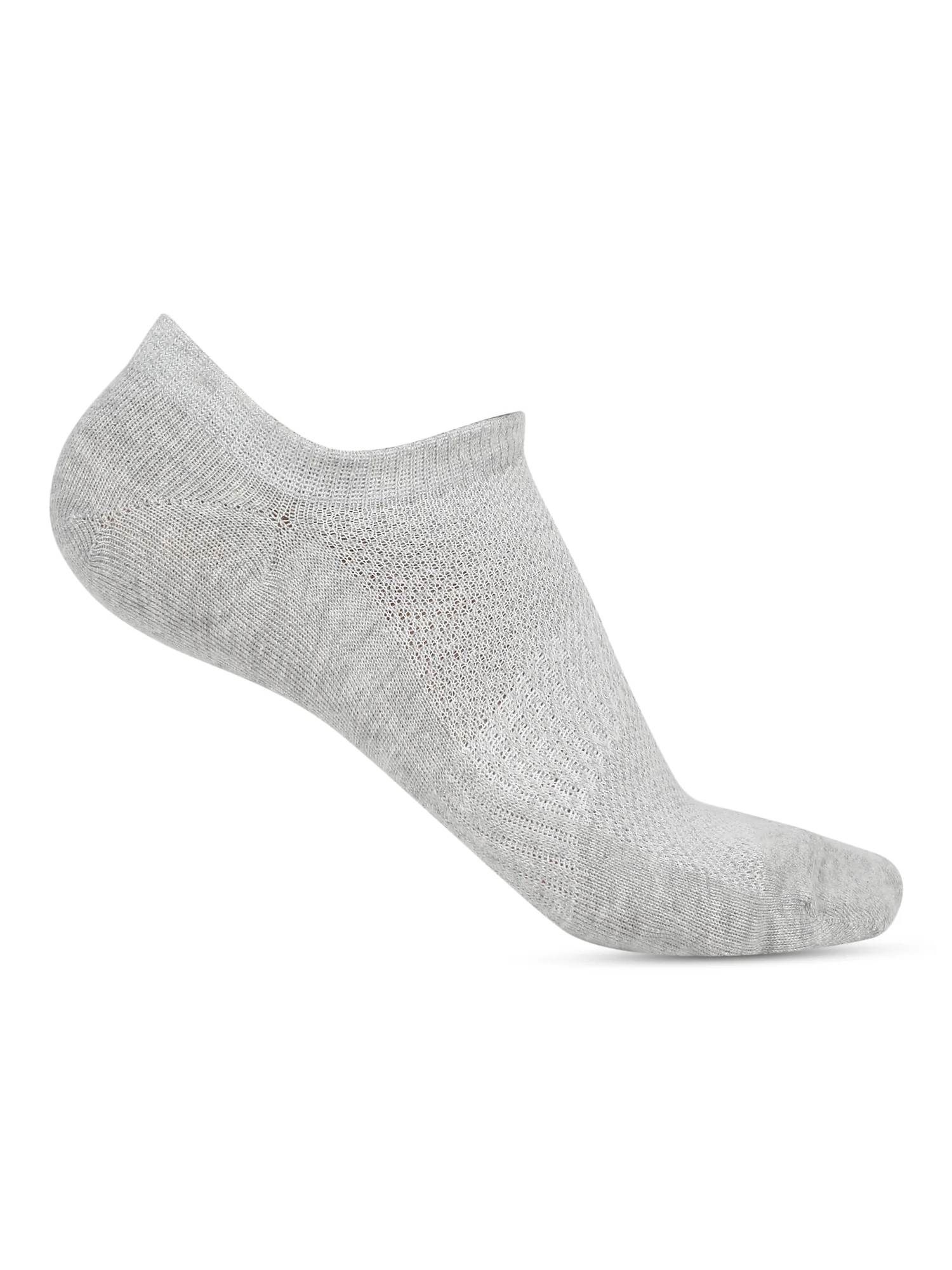 Men's Grey Melange Fashion No Show / Loafer Socks -Pack of 5 - Image 4