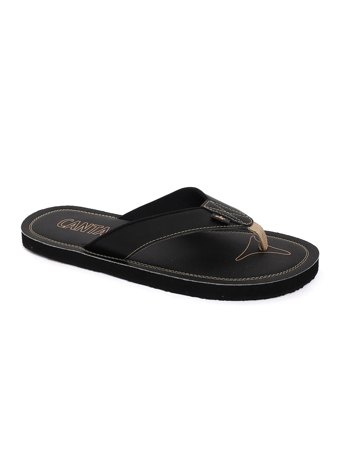Casual Flip Flop for Men | Lightweight & Comfortable with Cushioned Insole PU Upper Rubber Sole Slip on Closure. - Image 4