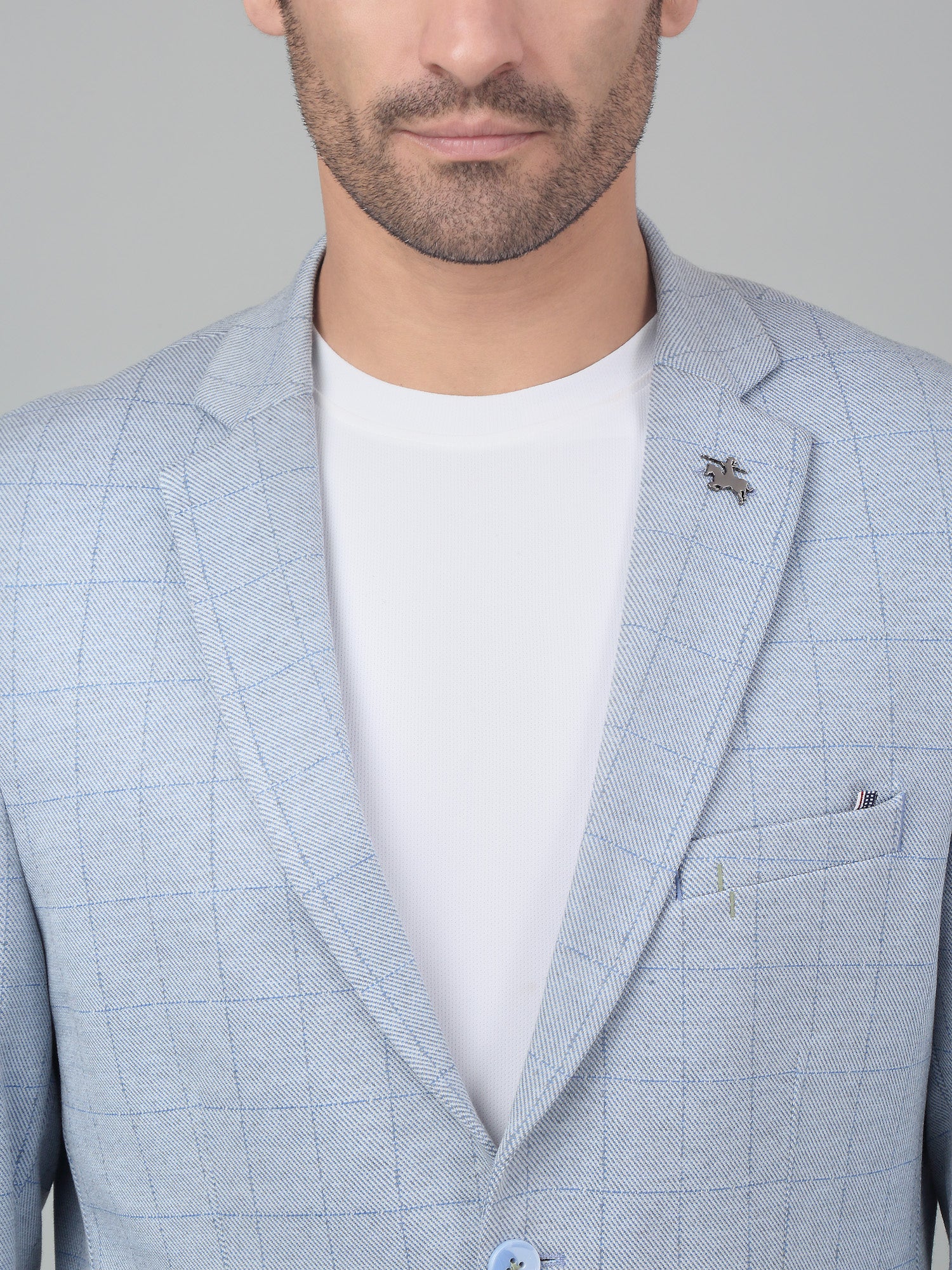 Blazer for Men | Premium Casual Blazer Slim Fit Notched Collar Terry Rayon Fabric Checkered Pattern - Image 6