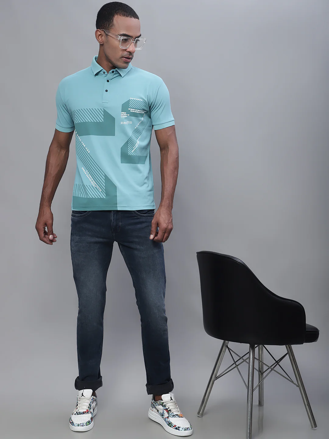 Denim Jeans for Men l Breathable & Soft with Color Fastness Ultra Narrow Fit Cotton Fabric Solid Pattern Button Closure - Image 5